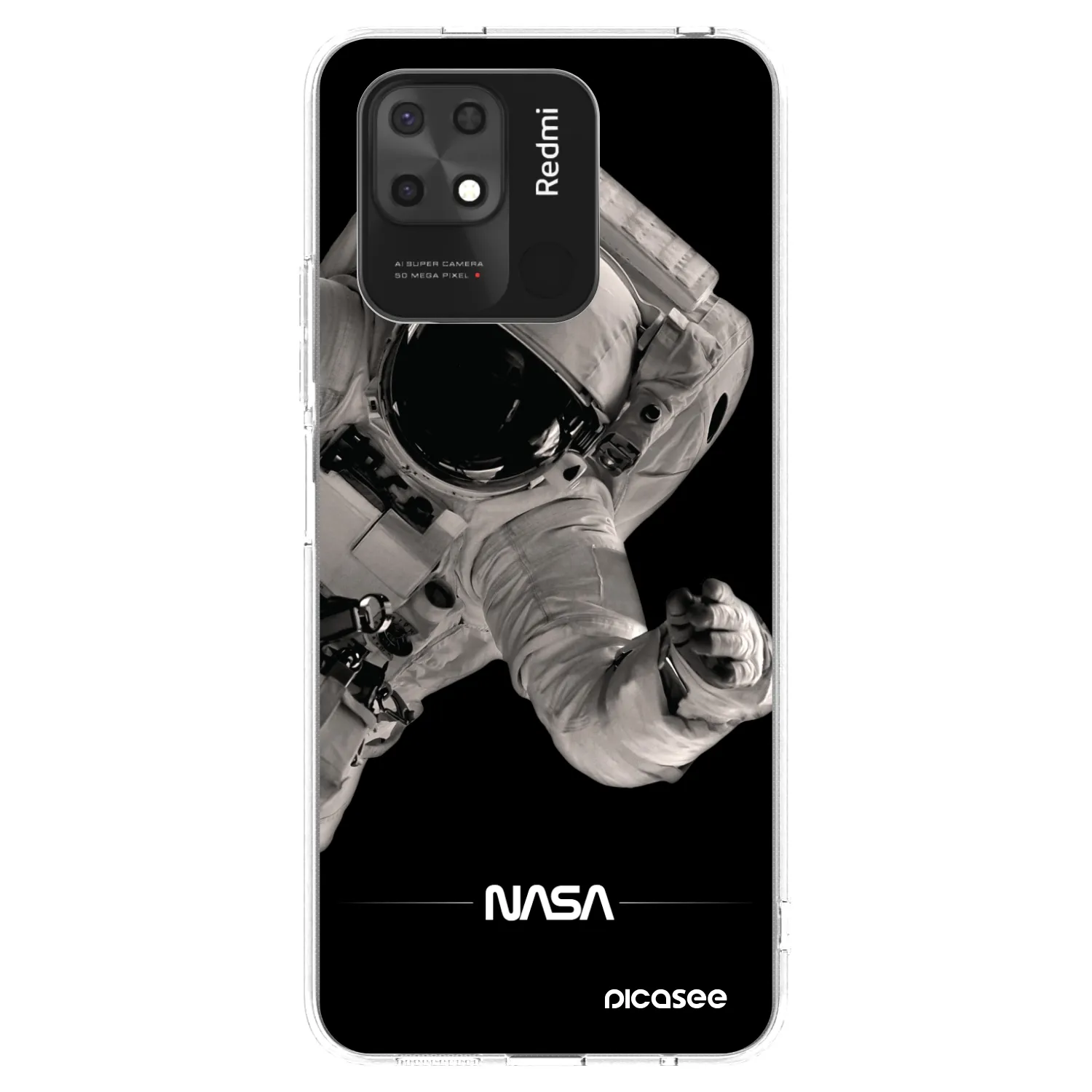 Picasee Xiaomi Redmi 10C Hülle - Transparentes Silikon - Astronaut Big