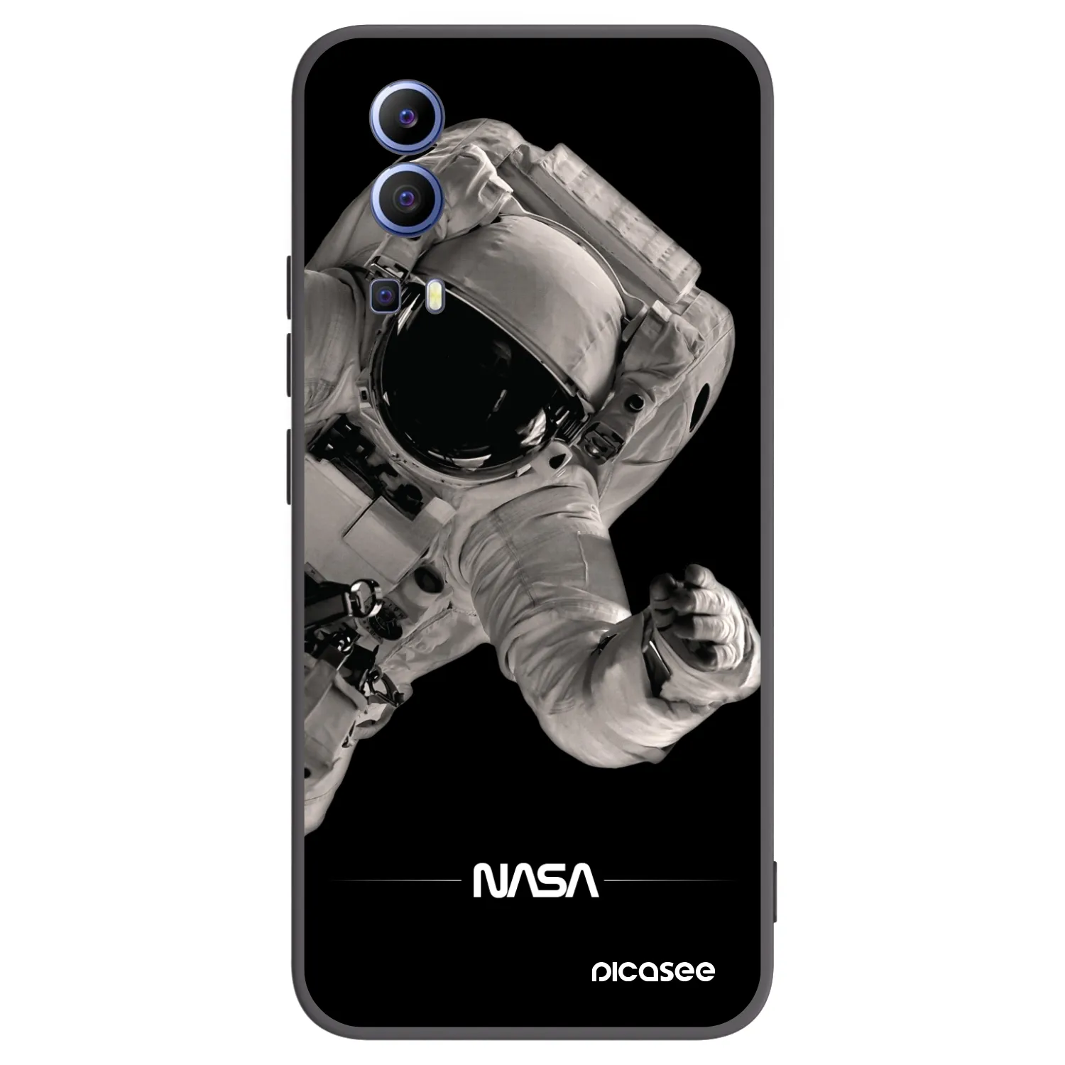 Picasee Vivo Y52 5G Hülle - Schwarzes Silikon - Astronaut Big