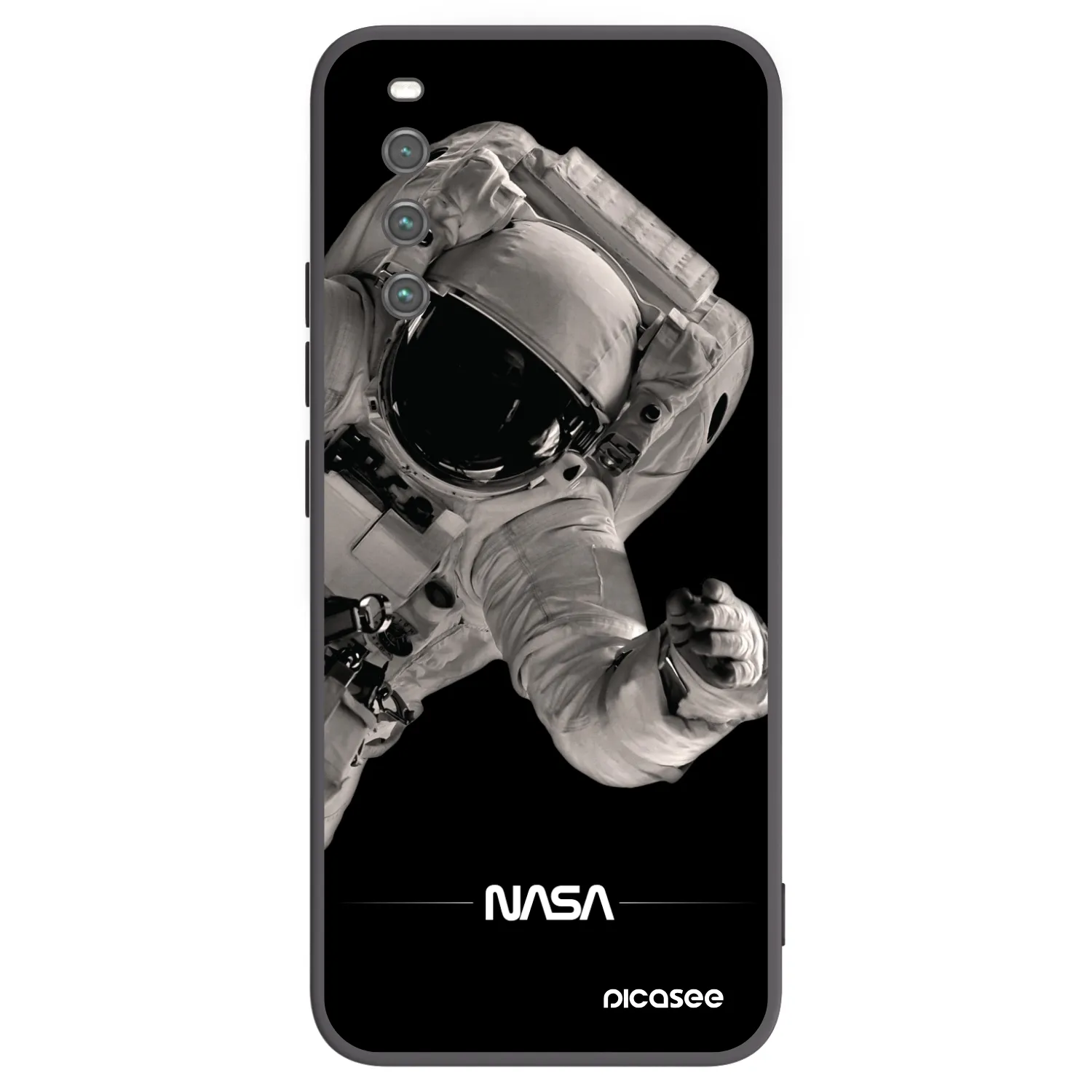 Picasee Sony Xperia 10 IV 5G Hülle - Schwarzes Silikon - Astronaut Big