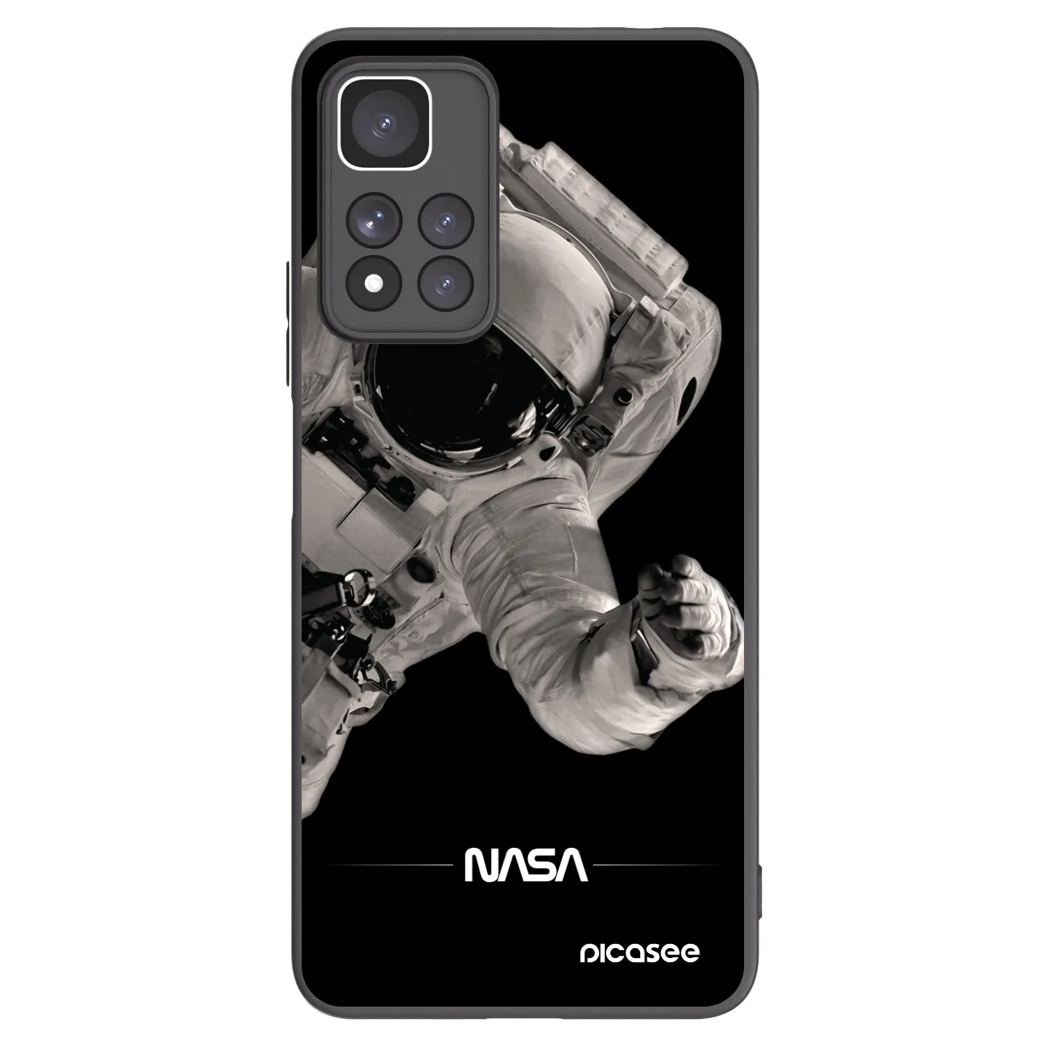 Picasee Xiaomi Redmi Note 11 Pro+ 5G Hülle - Schwarzes Silikon - Astronaut Big