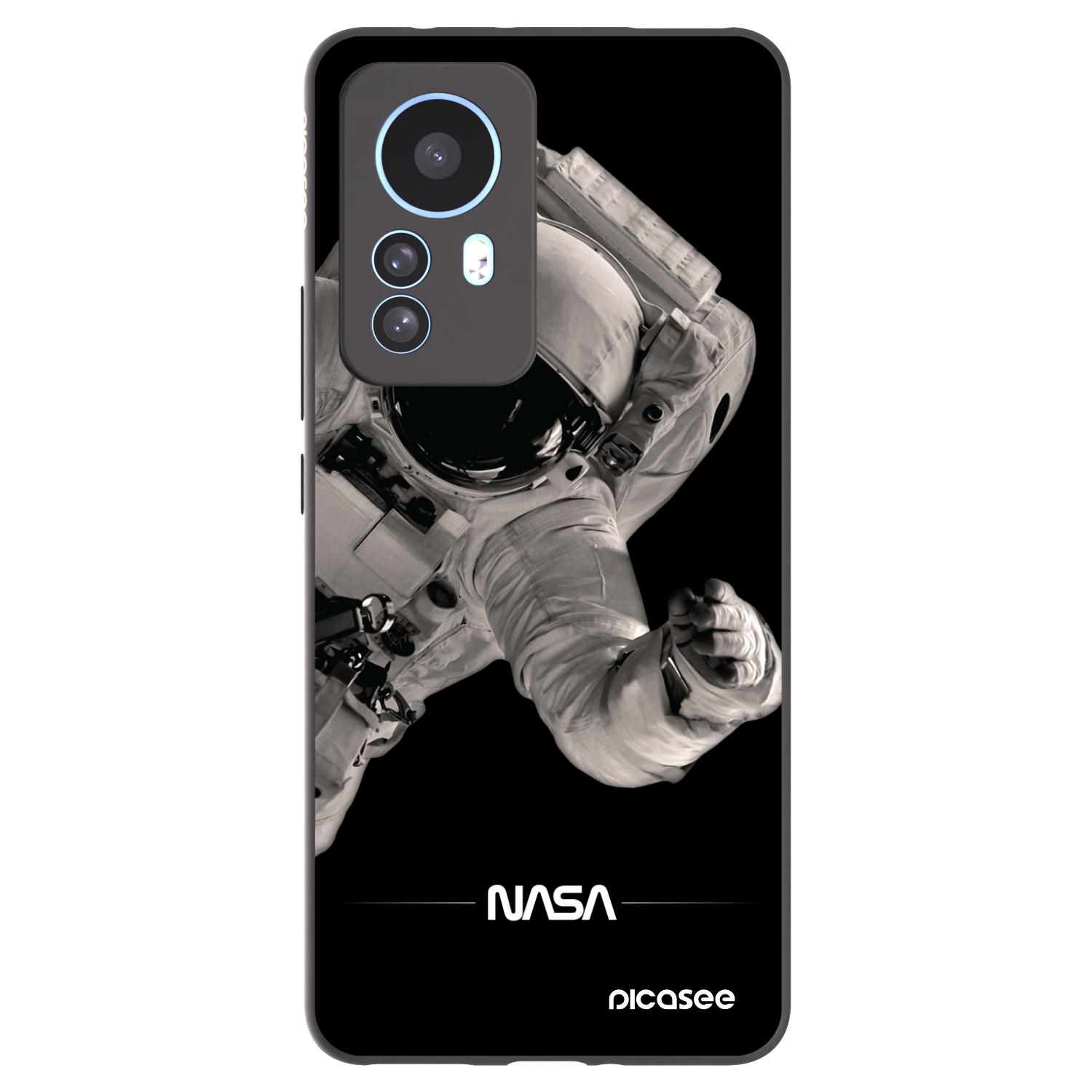 Picasee Xiaomi 12T Hülle - Schwarzes Silikon - Astronaut Big