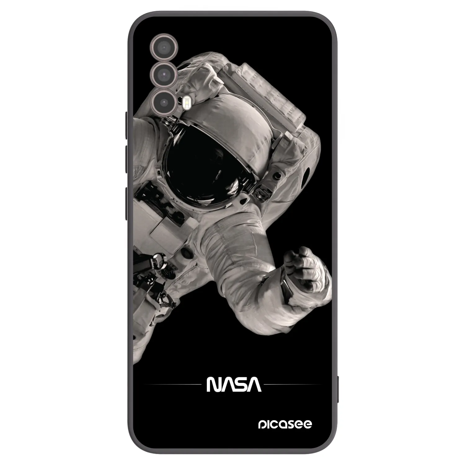 Picasee Motorola Moto E40 Hülle - Schwarzes Silikon - Astronaut Big