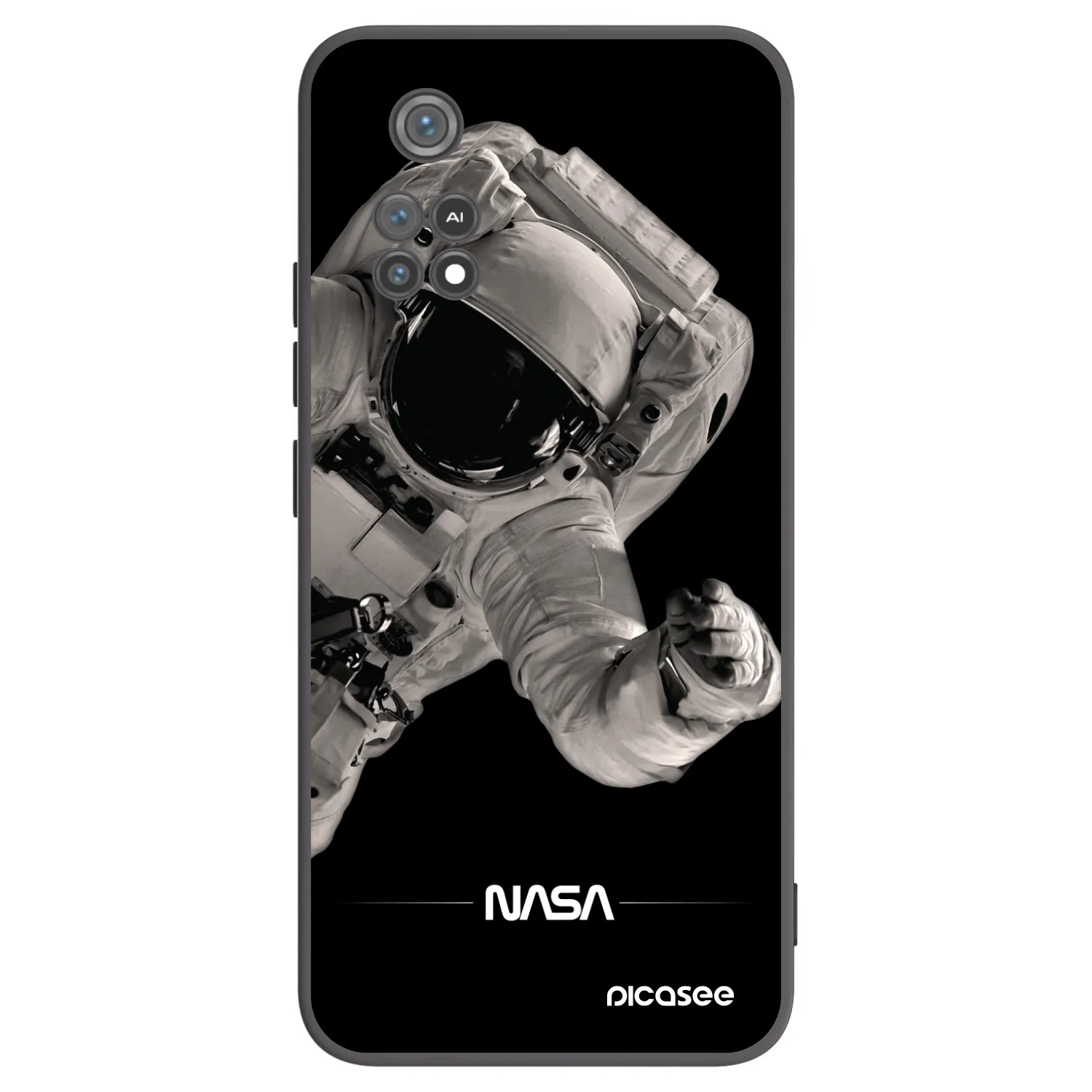 Picasee Xiaomi Poco M4 Pro Hülle - Schwarzes Silikon - Astronaut Big
