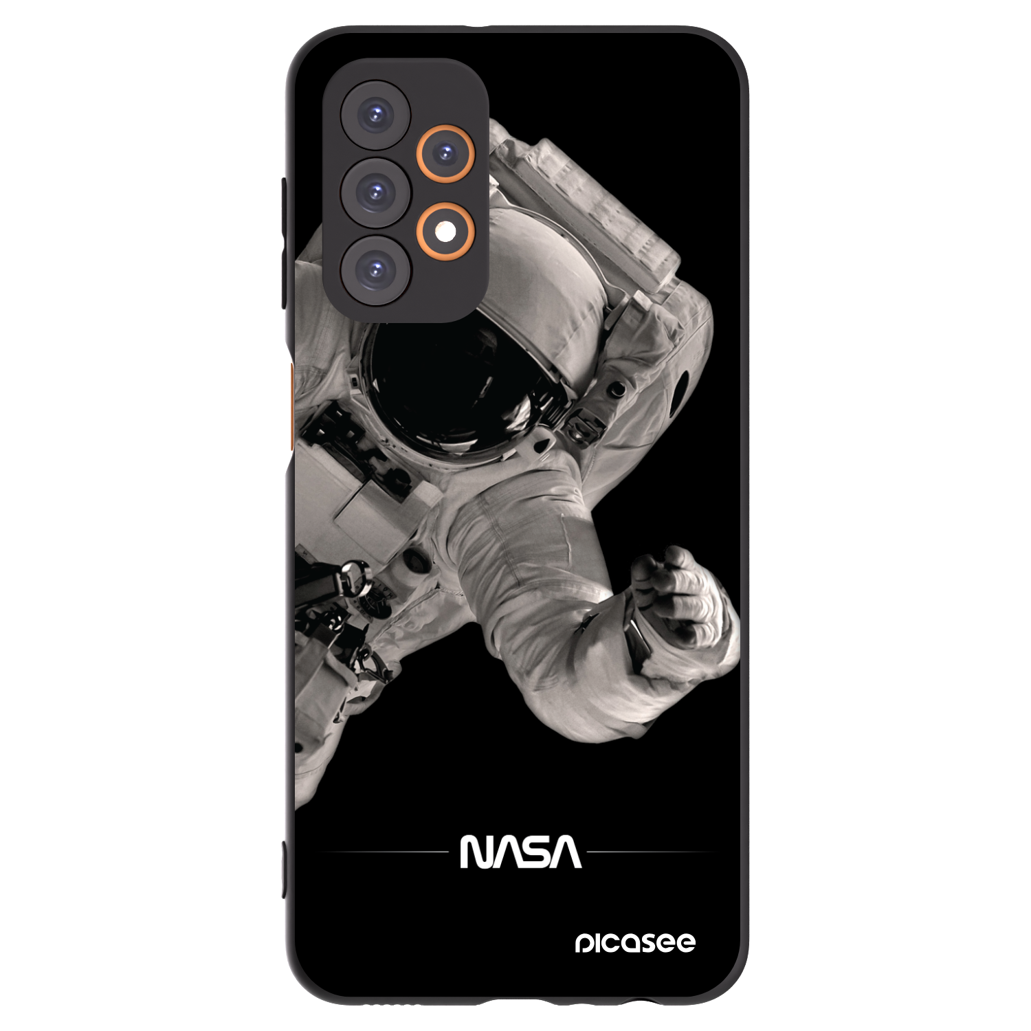 Picasee Samsung Galaxy A23 A235F 4G Hülle - Schwarzes Silikon - Astronaut Big