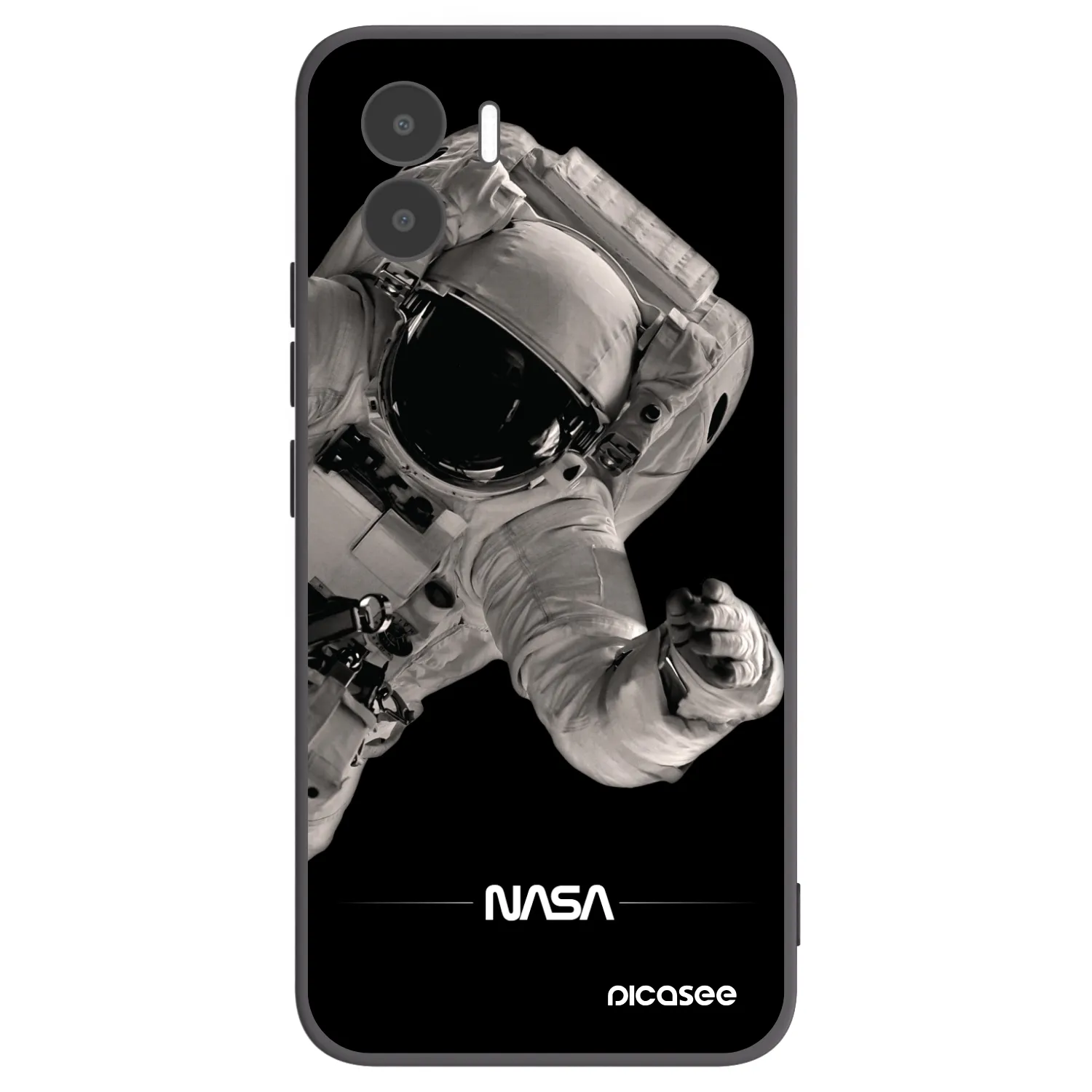 Picasee Xiaomi Redmi A1 Hülle - Schwarzes Silikon - Astronaut Big
