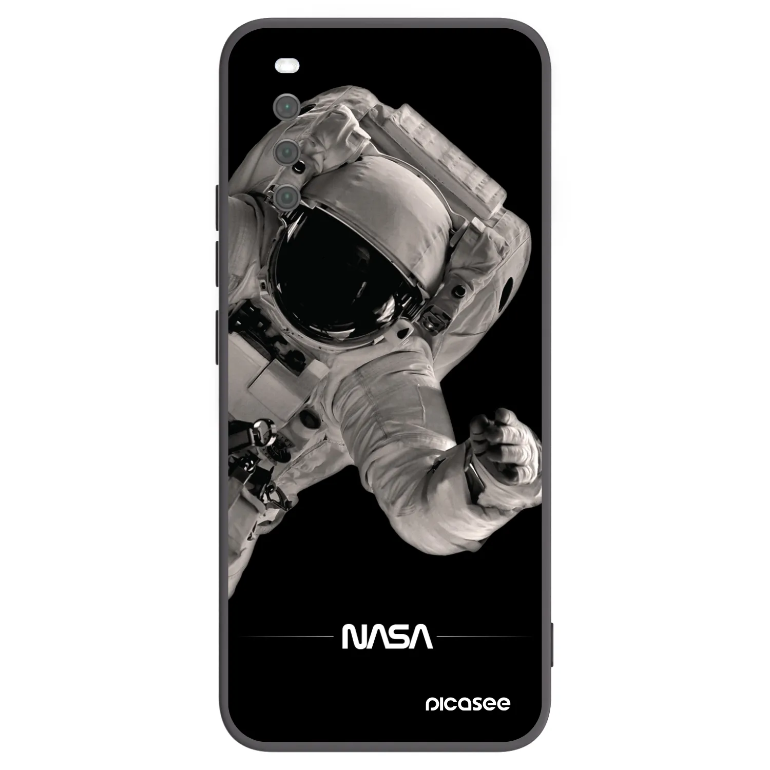 Picasee Sony Xperia 10 III Hülle - Schwarzes Silikon - Astronaut Big