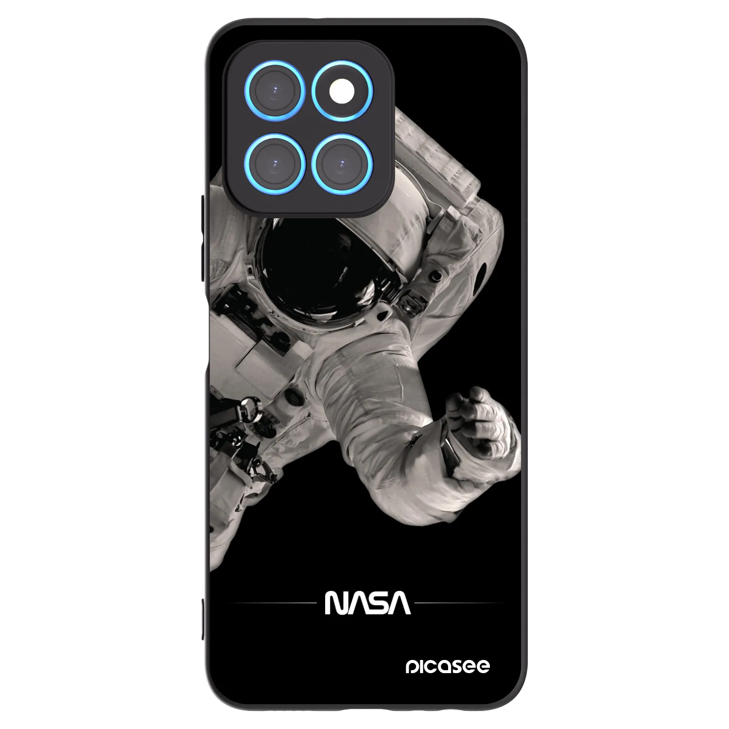 Picasee Honor X8 5G Hülle - Schwarzes Silikon - Astronaut Big