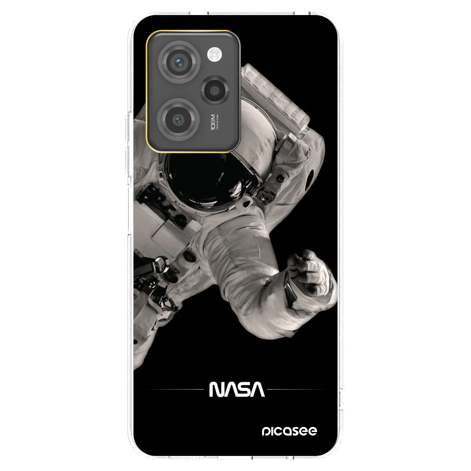 Picasee Xiaomi Poco X5 Pro Hülle - Schwarzes Silikon - Astronaut Big