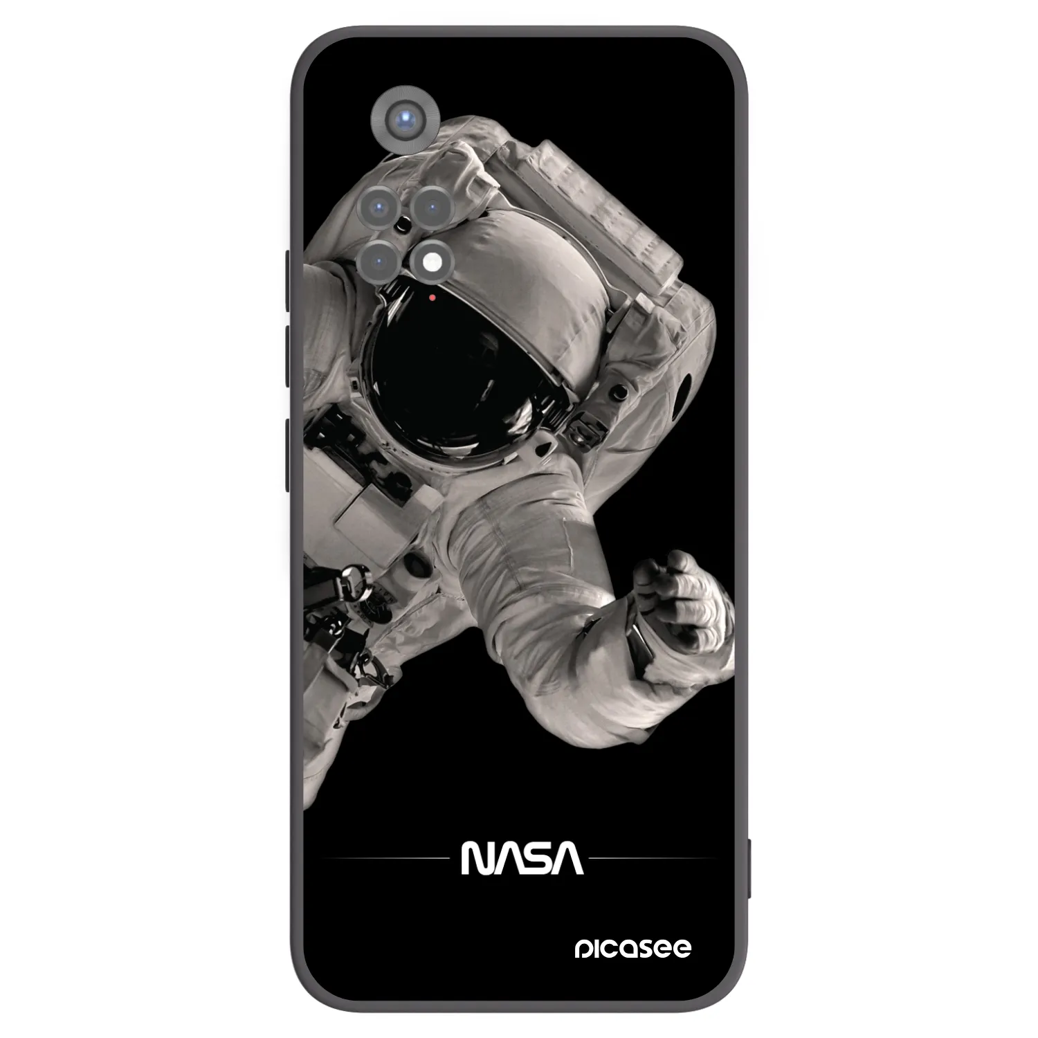 Picasee Xiaomi Redmi Note 11S 5G Hülle - Schwarzes Silikon - Astronaut Big