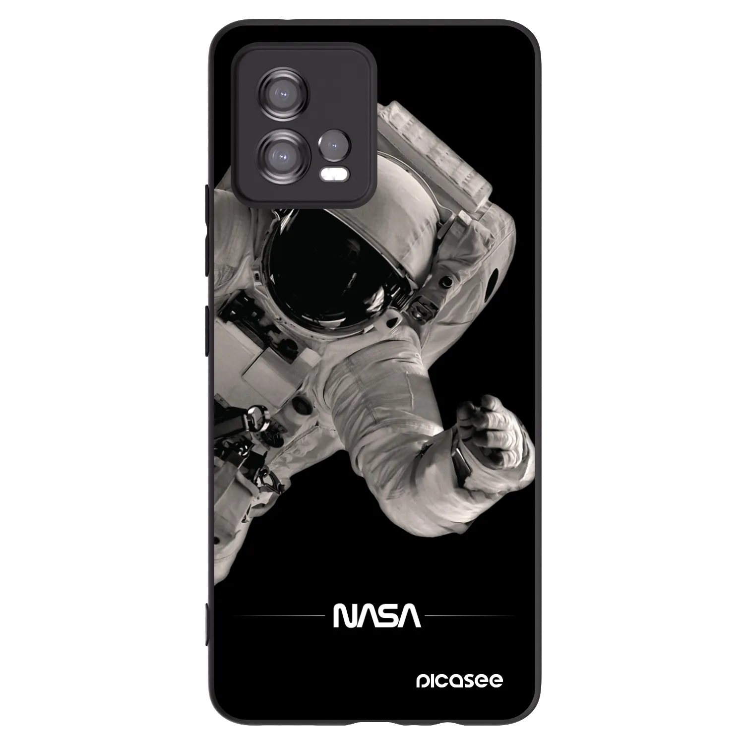 Picasee Motorola Moto G72 Hülle - Schwarzes Silikon - Astronaut Big