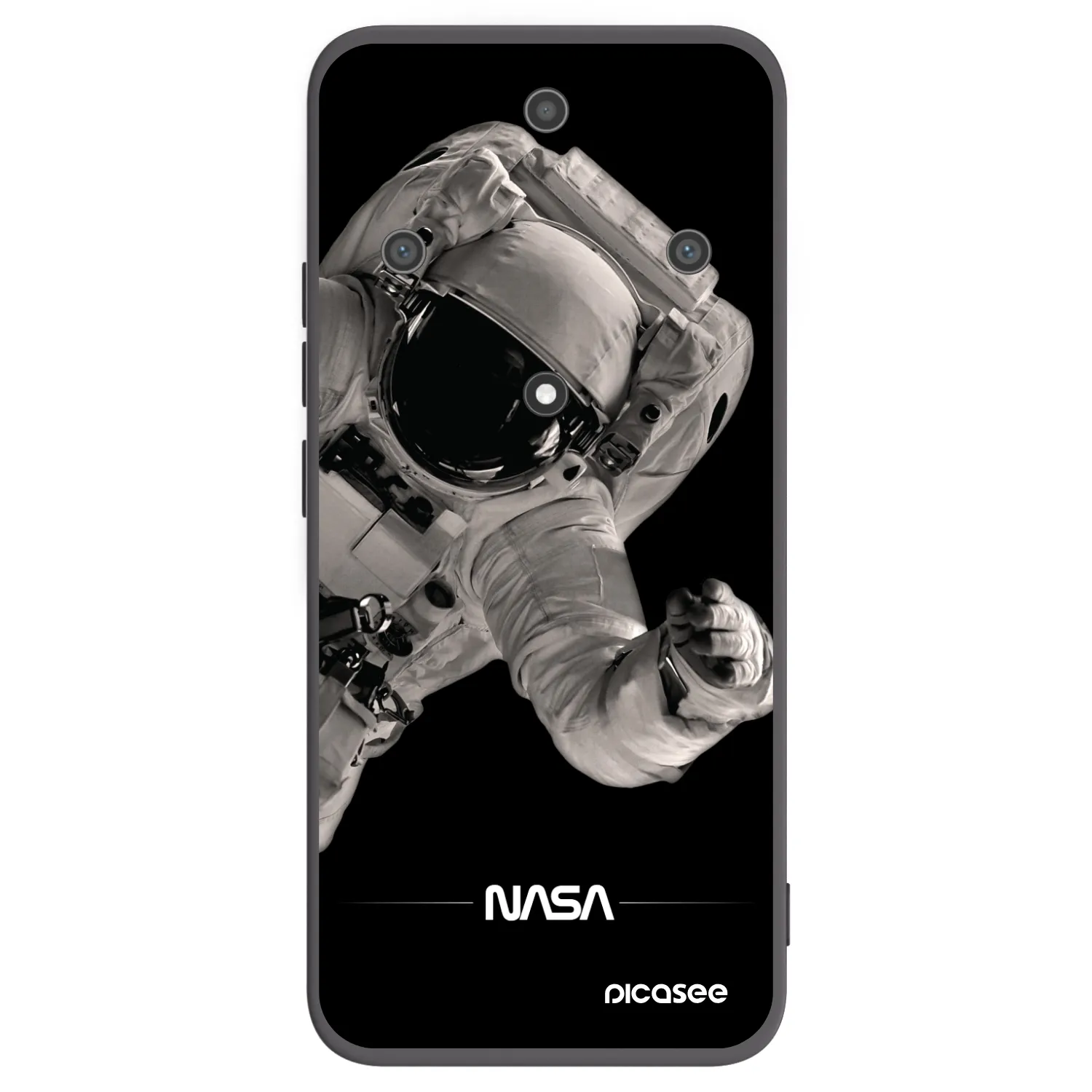 Picasee Honor Magic5 Lite 5G Hülle - Schwarzes Silikon - Astronaut Big