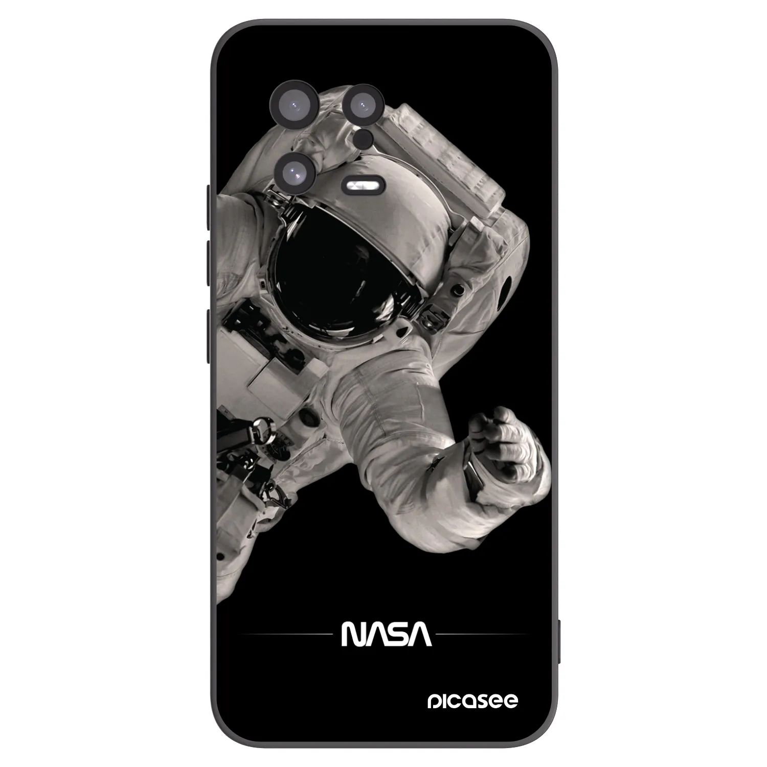 Picasee Xiaomi 13 Hülle - Schwarzes Silikon - Astronaut Big