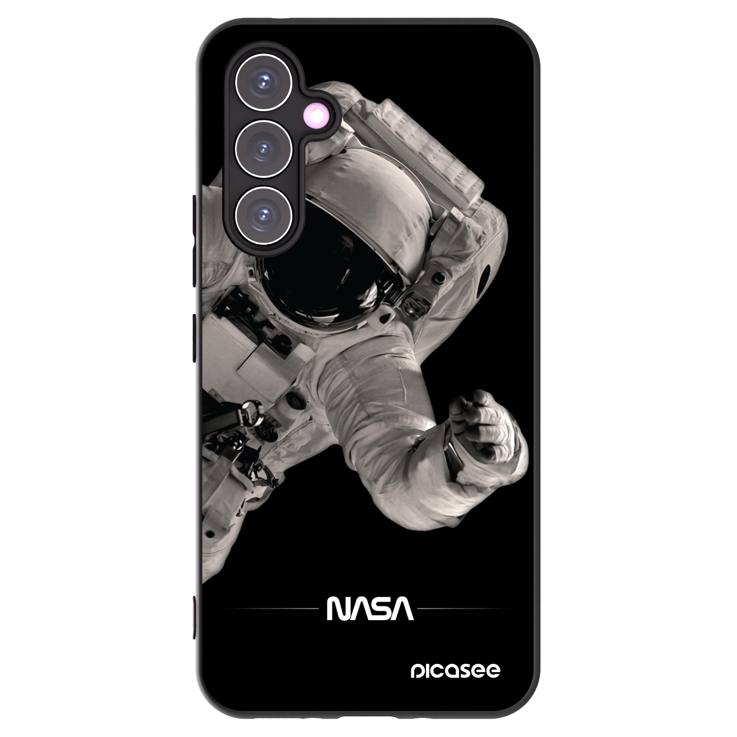 Picasee Samsung Galaxy A54 5G A546B Hülle - Schwarzes Silikon - Astronaut Big