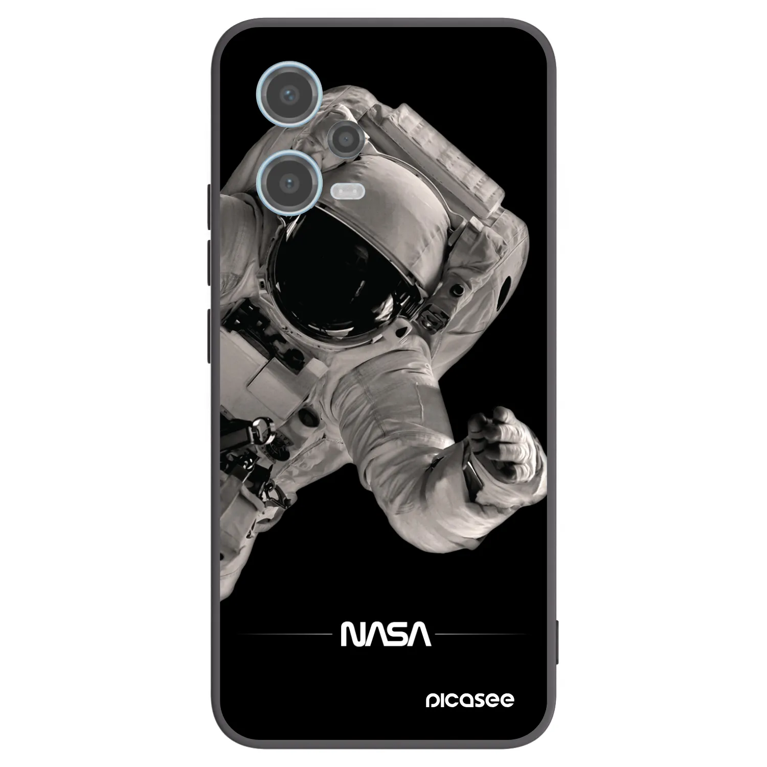 Picasee Xiaomi Redmi Note 12 5G Hülle - Schwarzes Silikon - Astronaut Big
