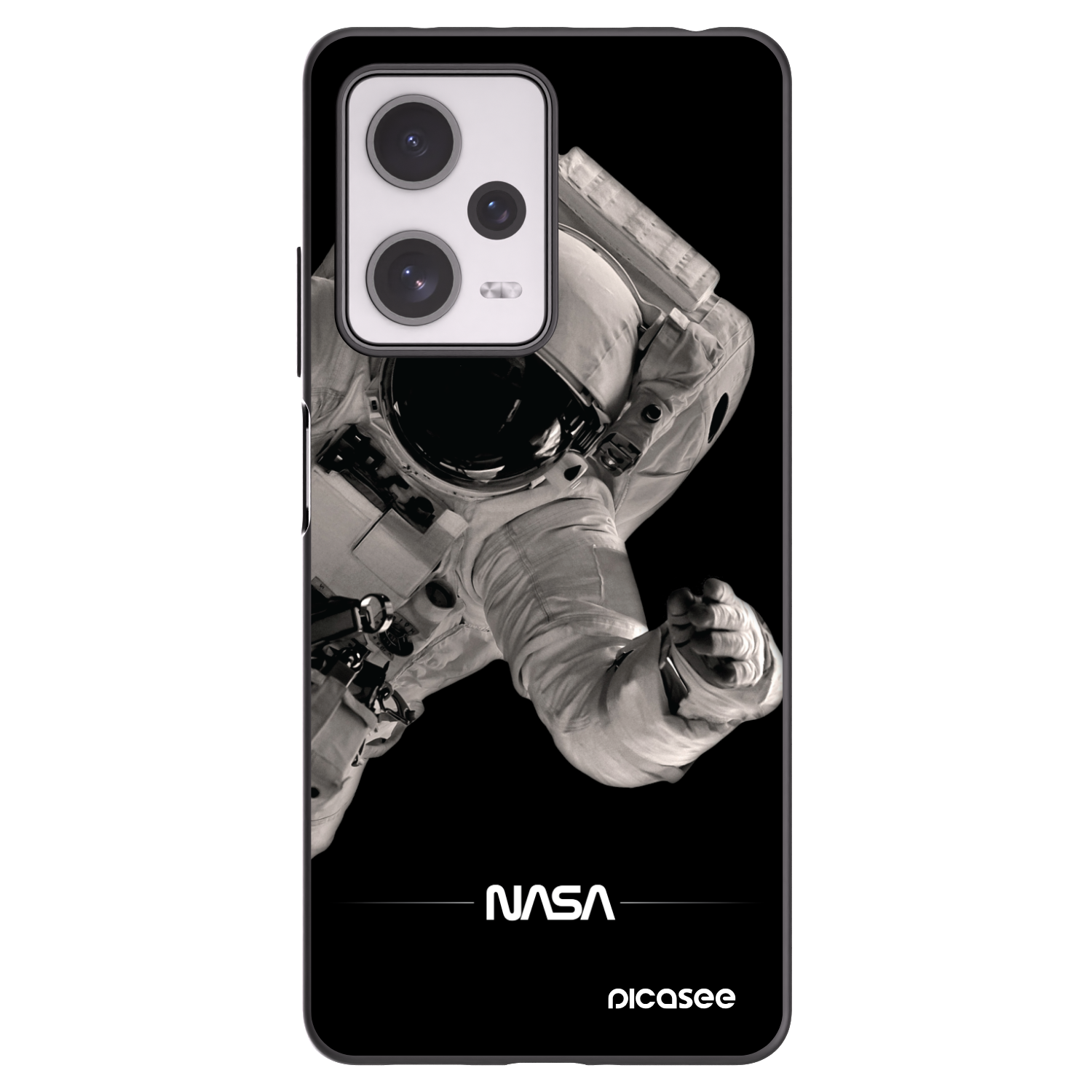 Picasee Xiaomi Redmi Note 12 Pro+ 5G Hülle - Schwarzes Silikon - Astronaut Big