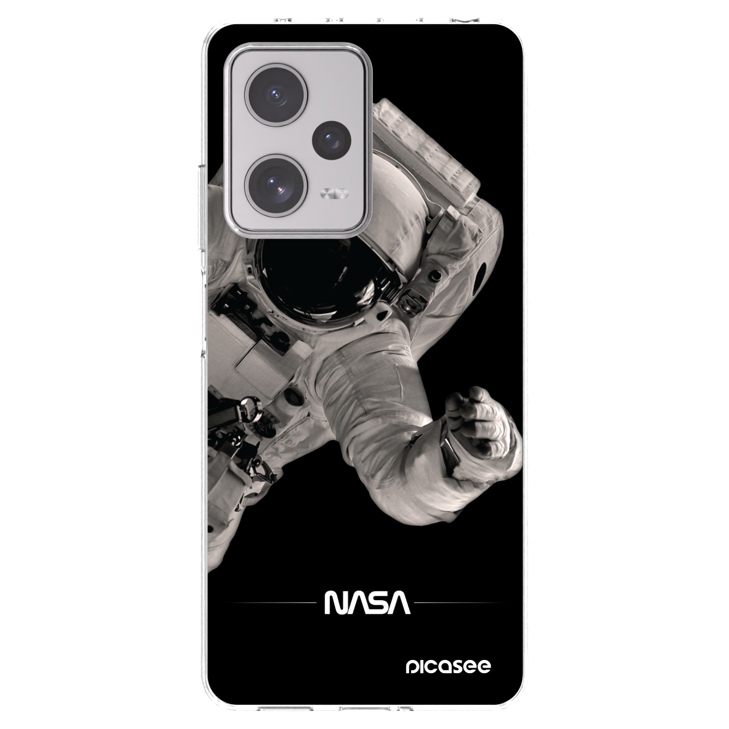 Picasee Xiaomi Redmi Note 12 Pro+ 5G Hülle - Transparentes Silikon - Astronaut Big