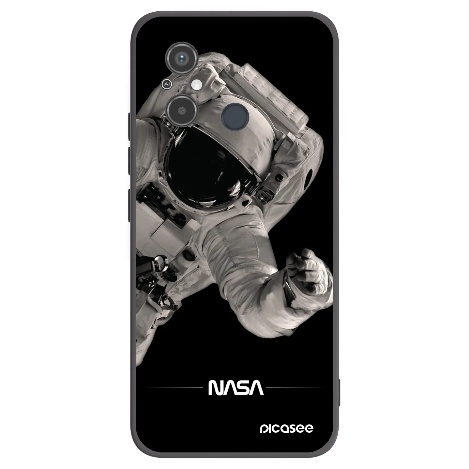 Picasee Xiaomi Redmi 12C Hülle - Schwarzes Silikon - Astronaut Big