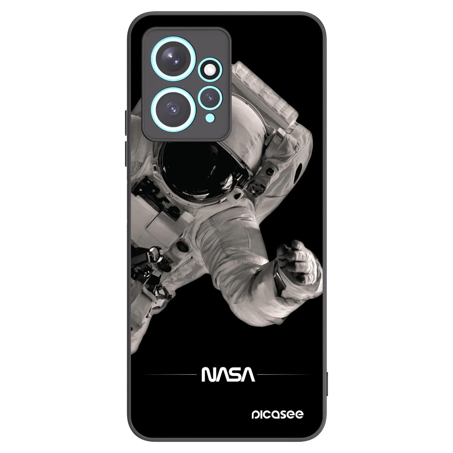 Picasee Xiaomi Redmi Note 12 4G Hülle - Schwarzes Silikon - Astronaut Big