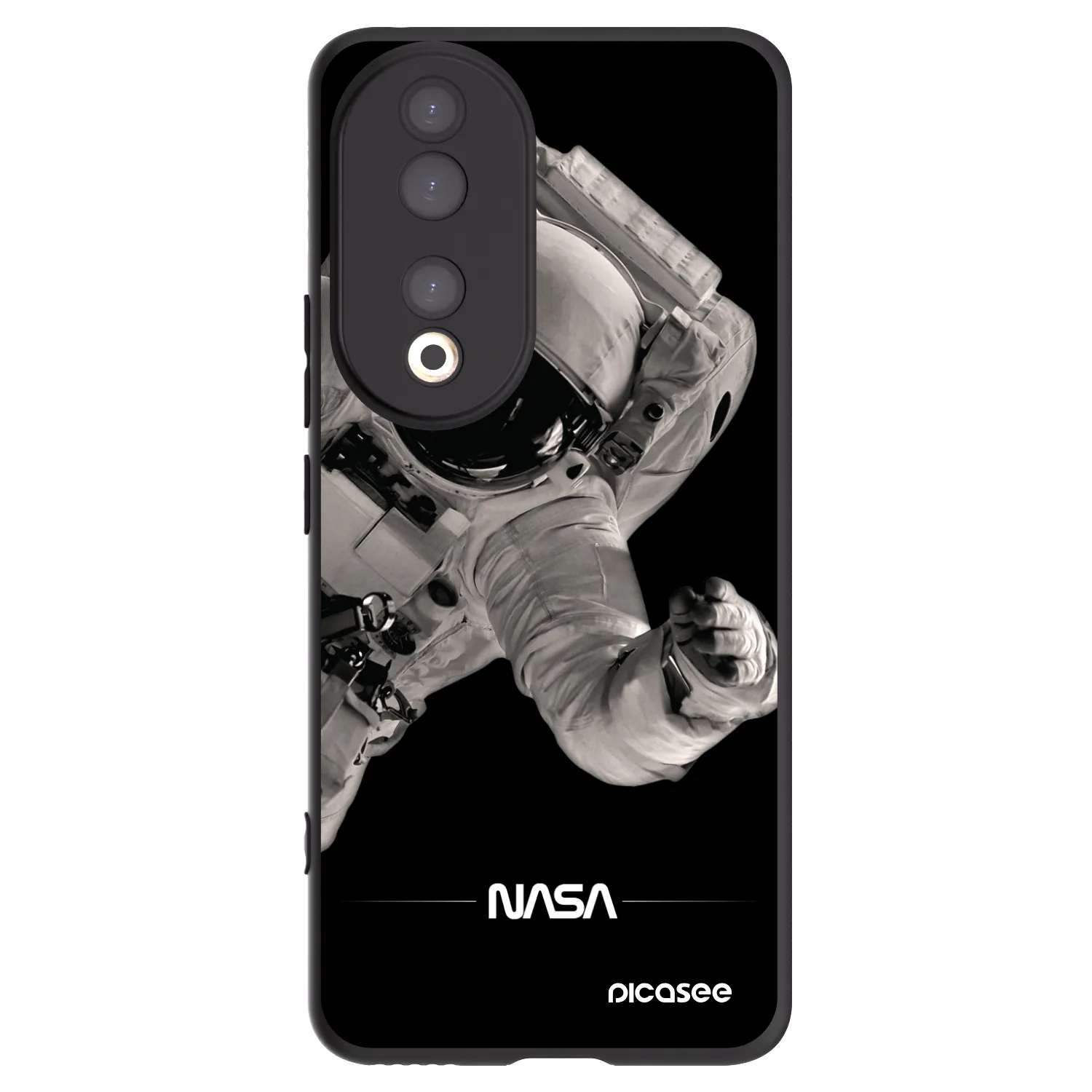 Picasee Honor 90 5G Hülle - Schwarzes Silikon - Astronaut Big
