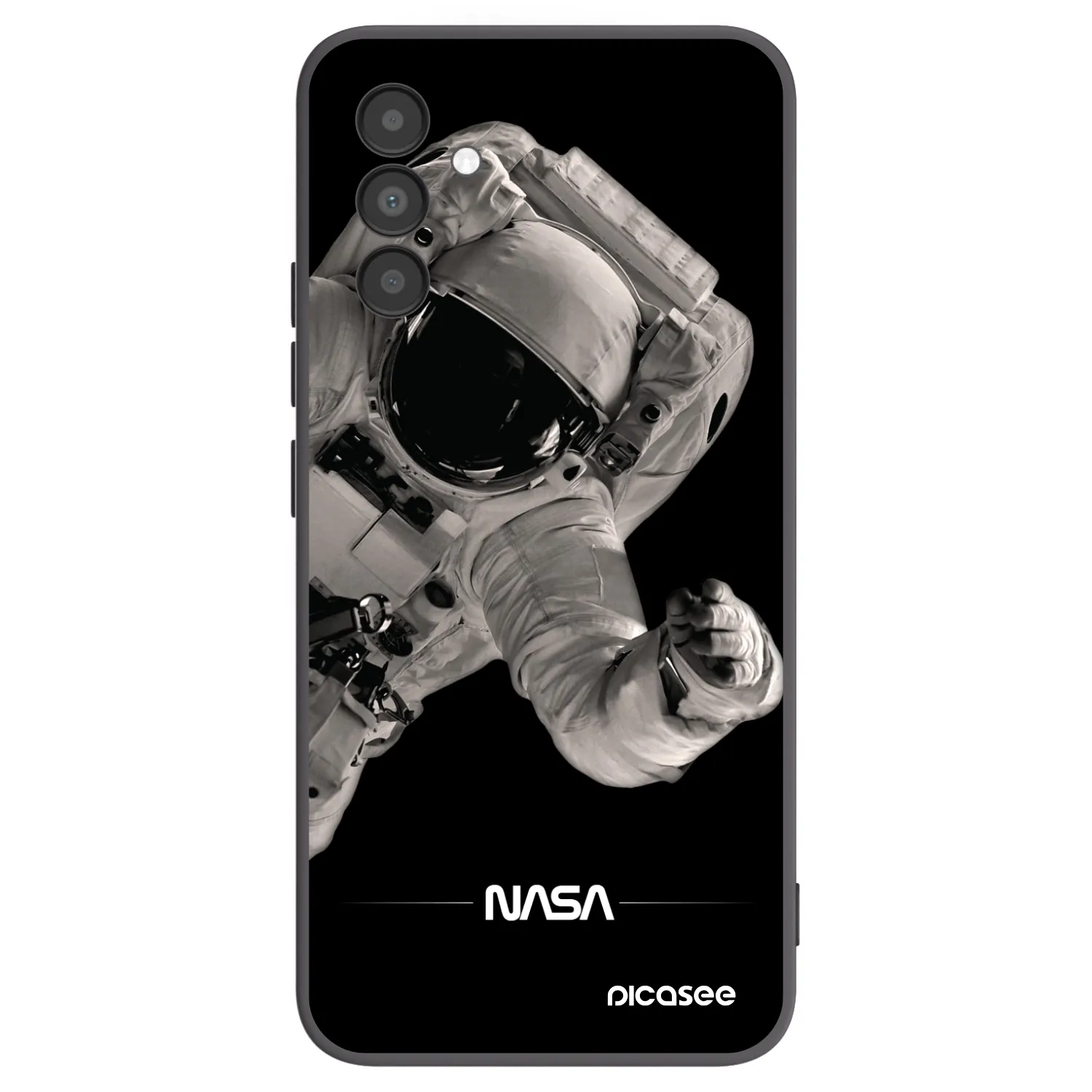 Picasee Samsung Galaxy A04s A047F Hülle - Schwarzes Silikon - Astronaut Big