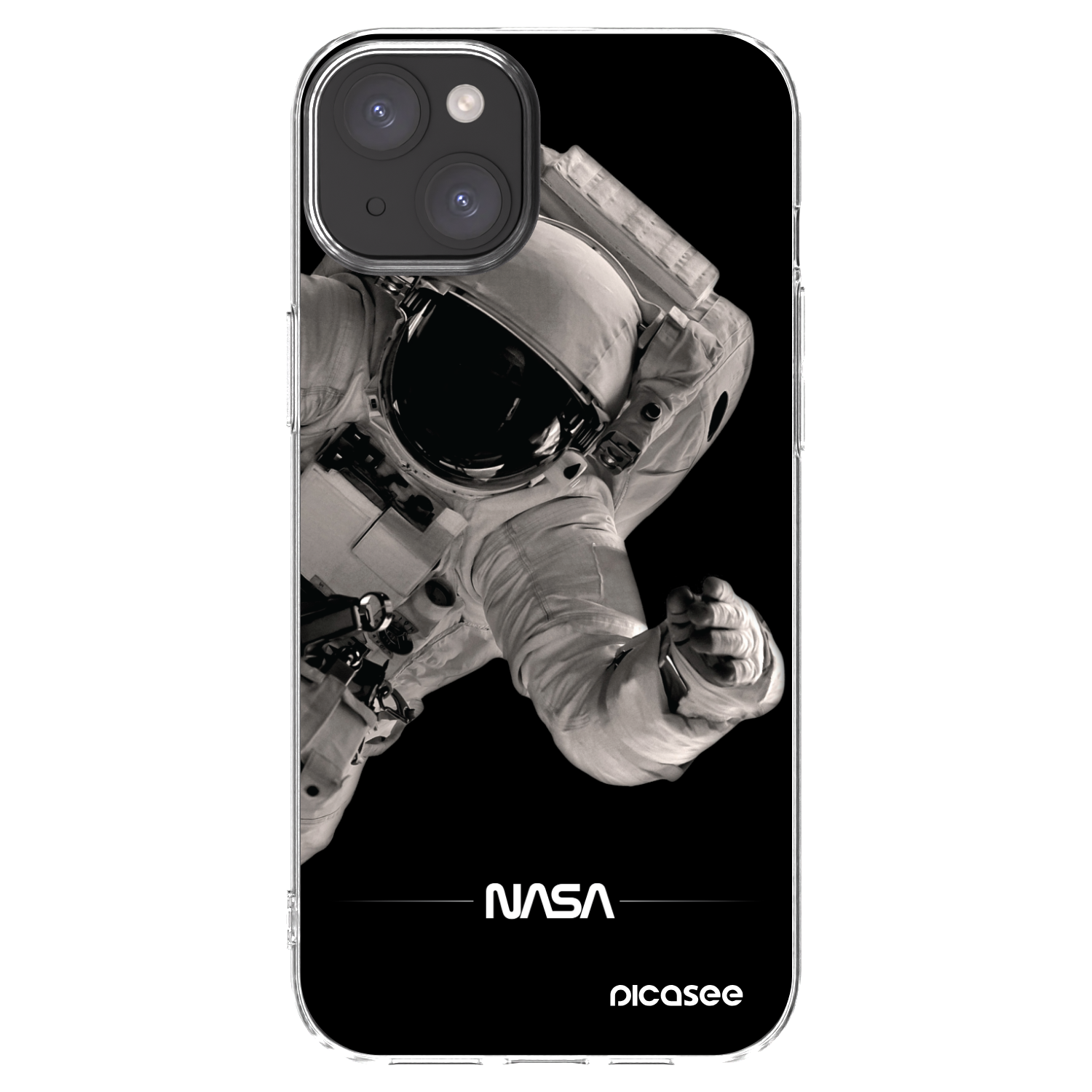 Picasee Apple iPhone 15 Plus Hülle - Transparentes Silikon - Astronaut Big