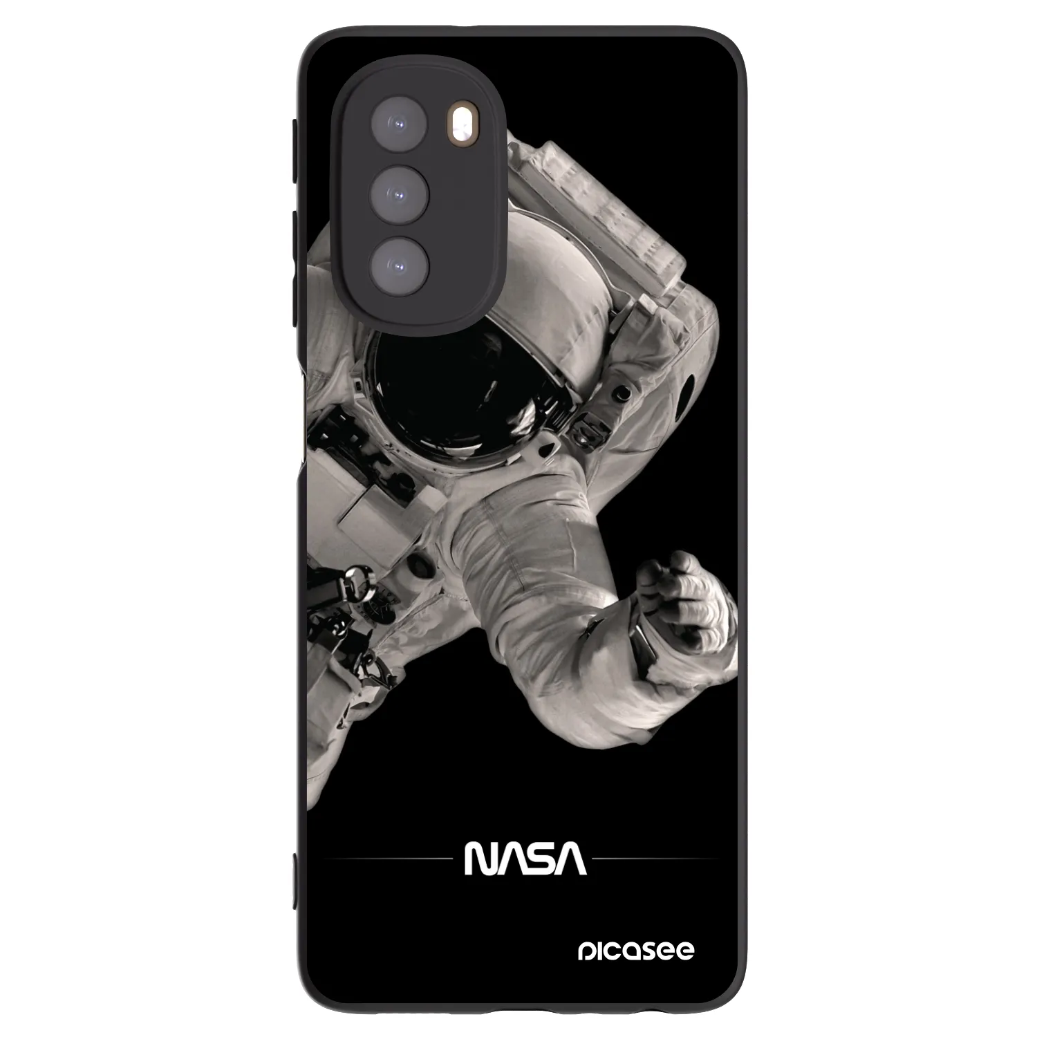 Picasee Motorola Moto G51 Hülle - Schwarzes Silikon - Astronaut Big