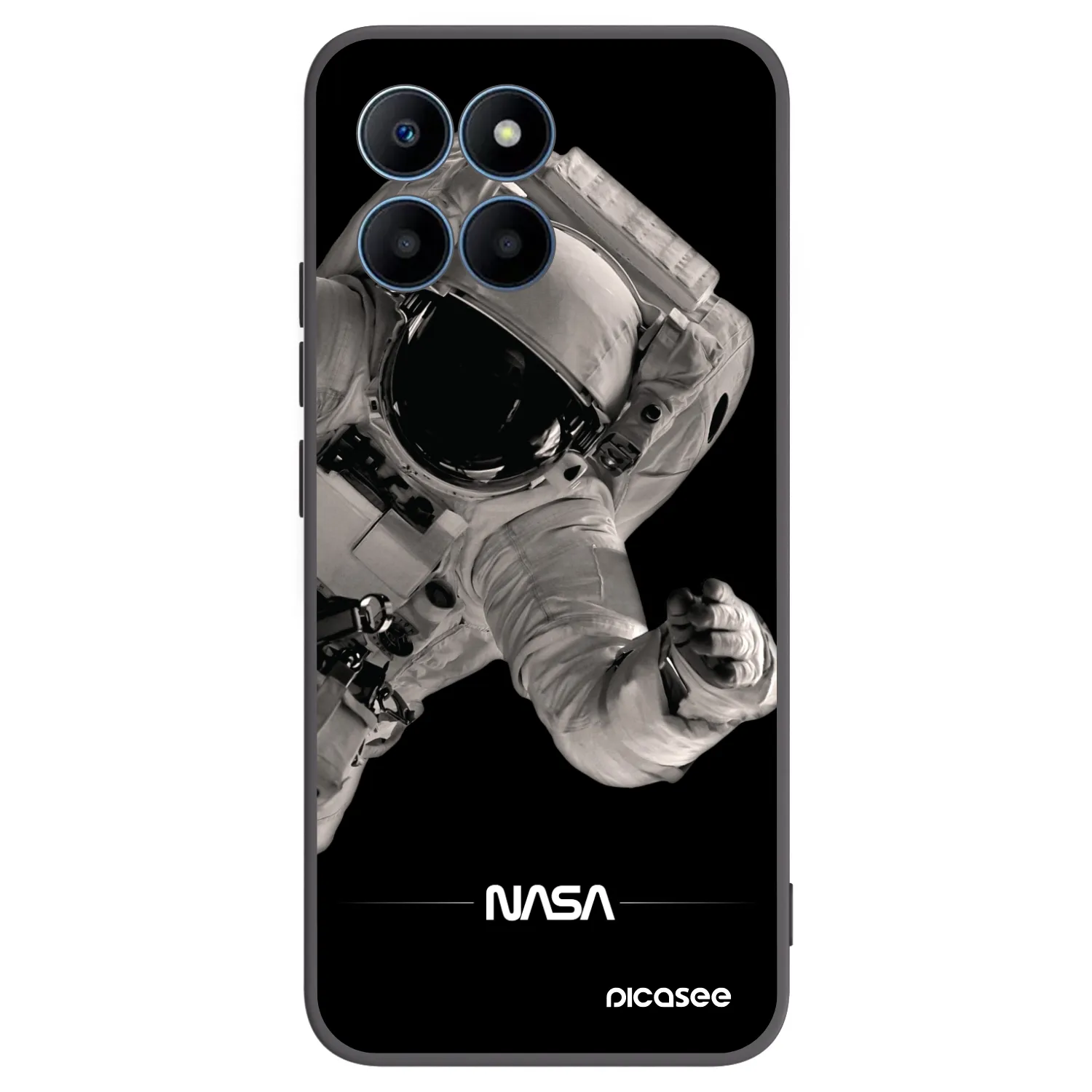 Picasee Honor 70 Lite Hülle - Schwarzes Silikon - Astronaut Big