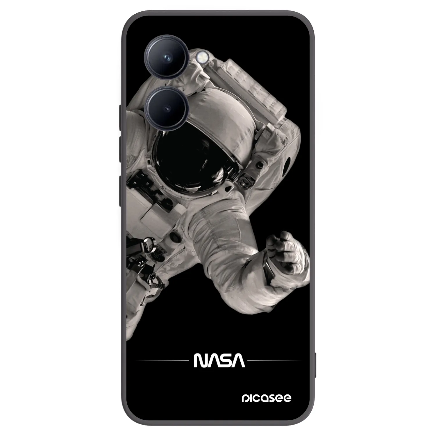 Picasee Realme C33 (2023) Hülle - Schwarzes Silikon - Astronaut Big