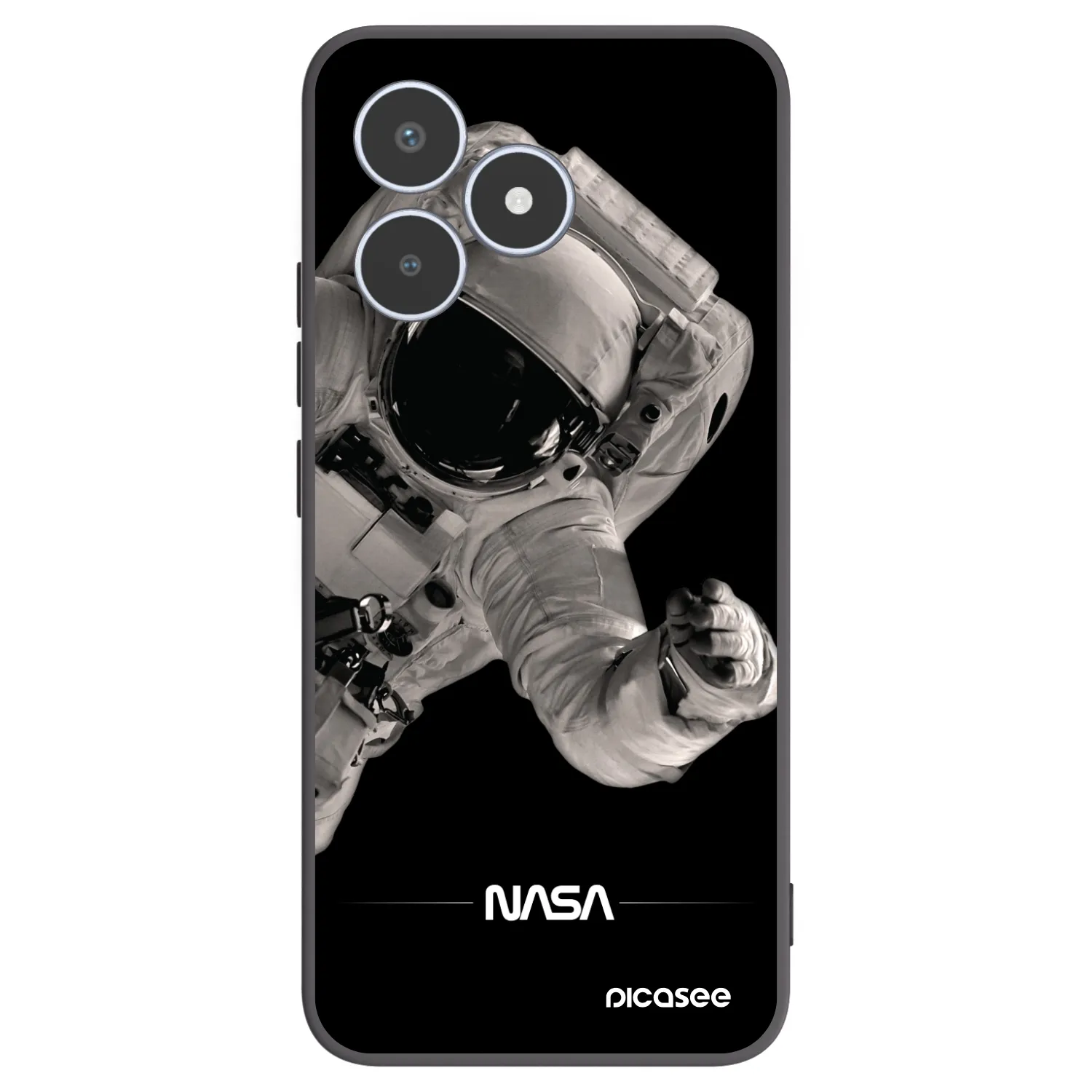 Picasee Realme C53 Hülle - Schwarzes Silikon - Astronaut Big