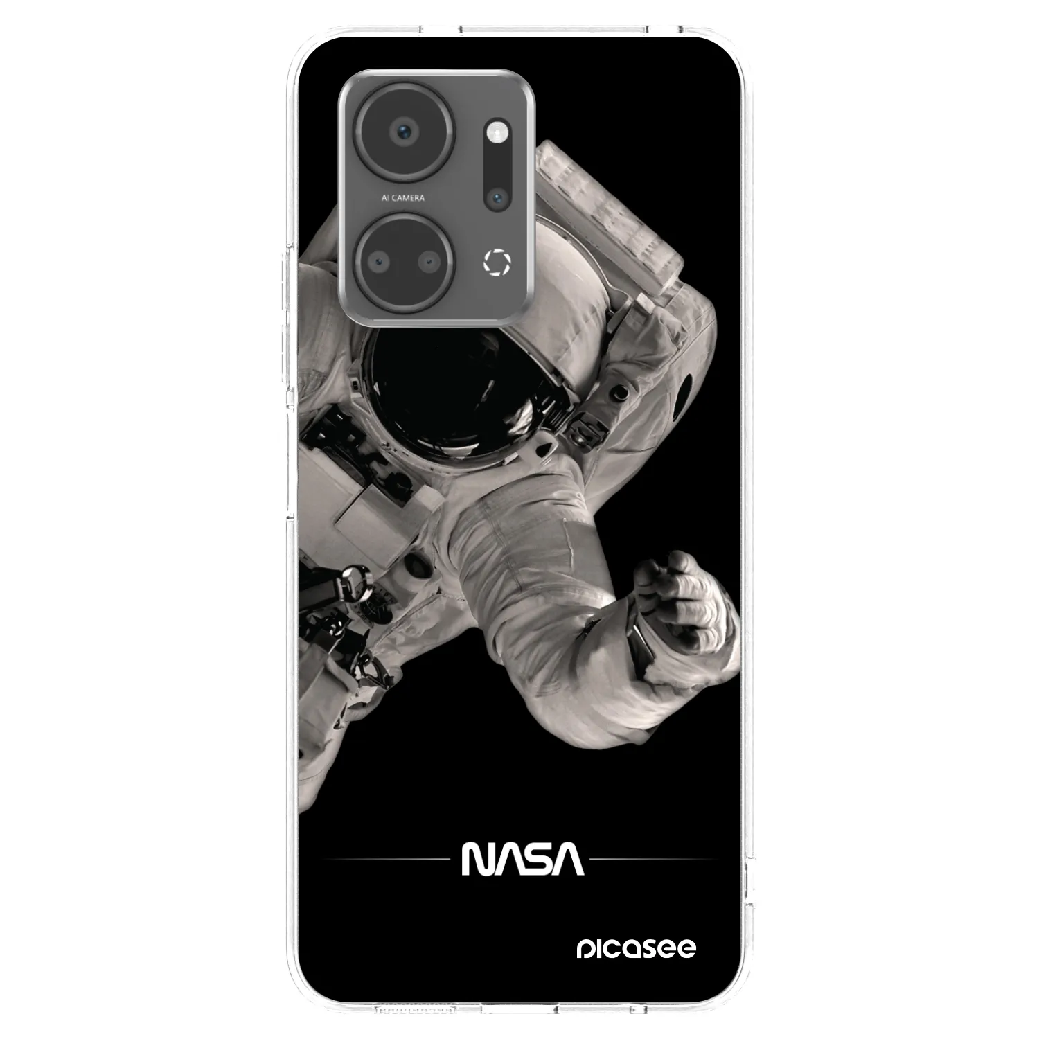 Picasee Honor X7a Hülle - Transparentes Silikon - Astronaut Big