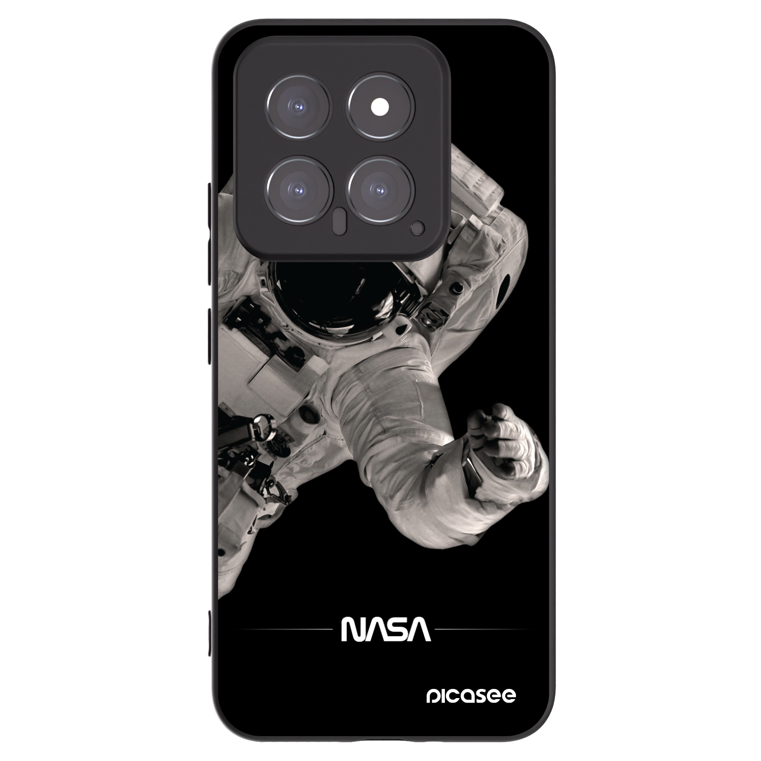 Picasee Xiaomi 14 Hülle - Schwarzes Silikon - Astronaut Big
