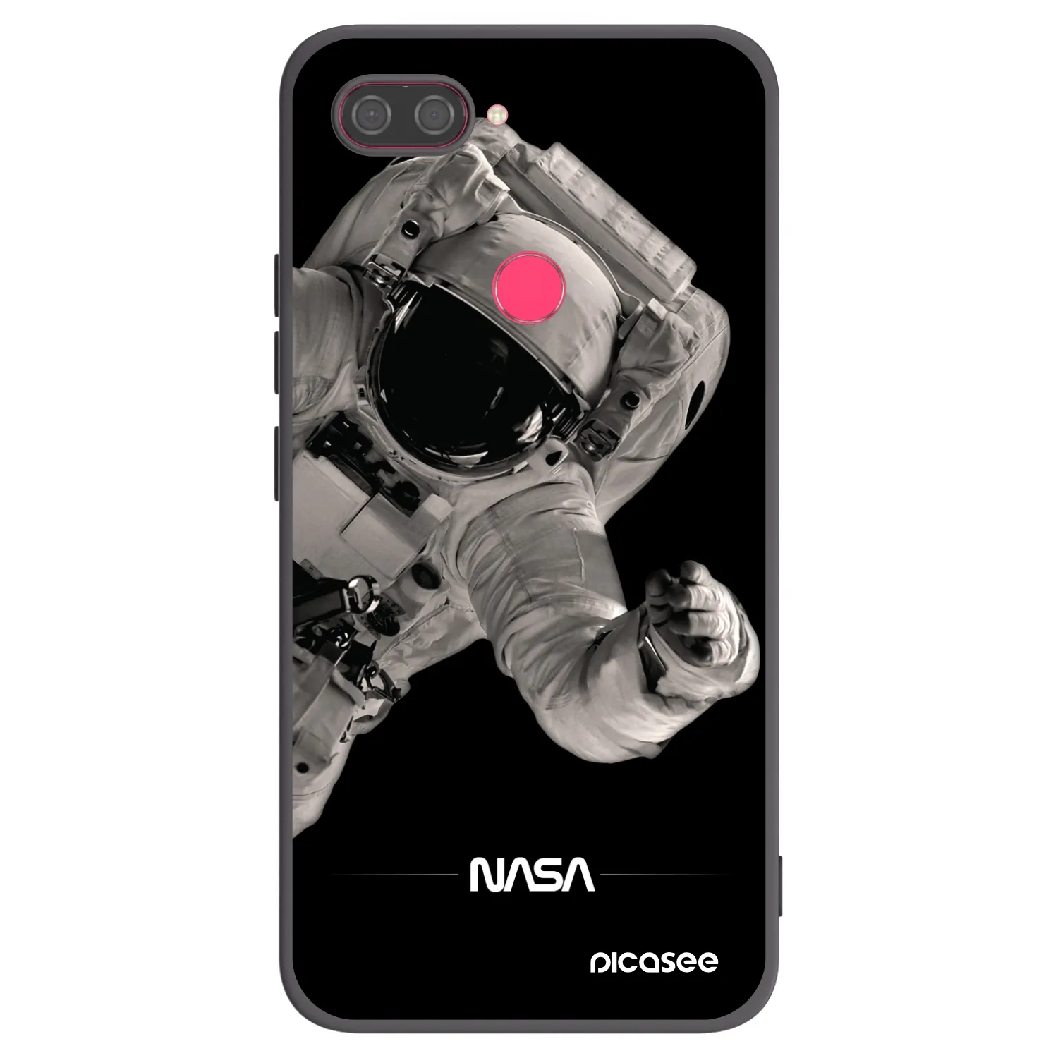 Picasee Xiaomi Mi 8 Lite Hülle - Schwarzes Silikon - Astronaut Big