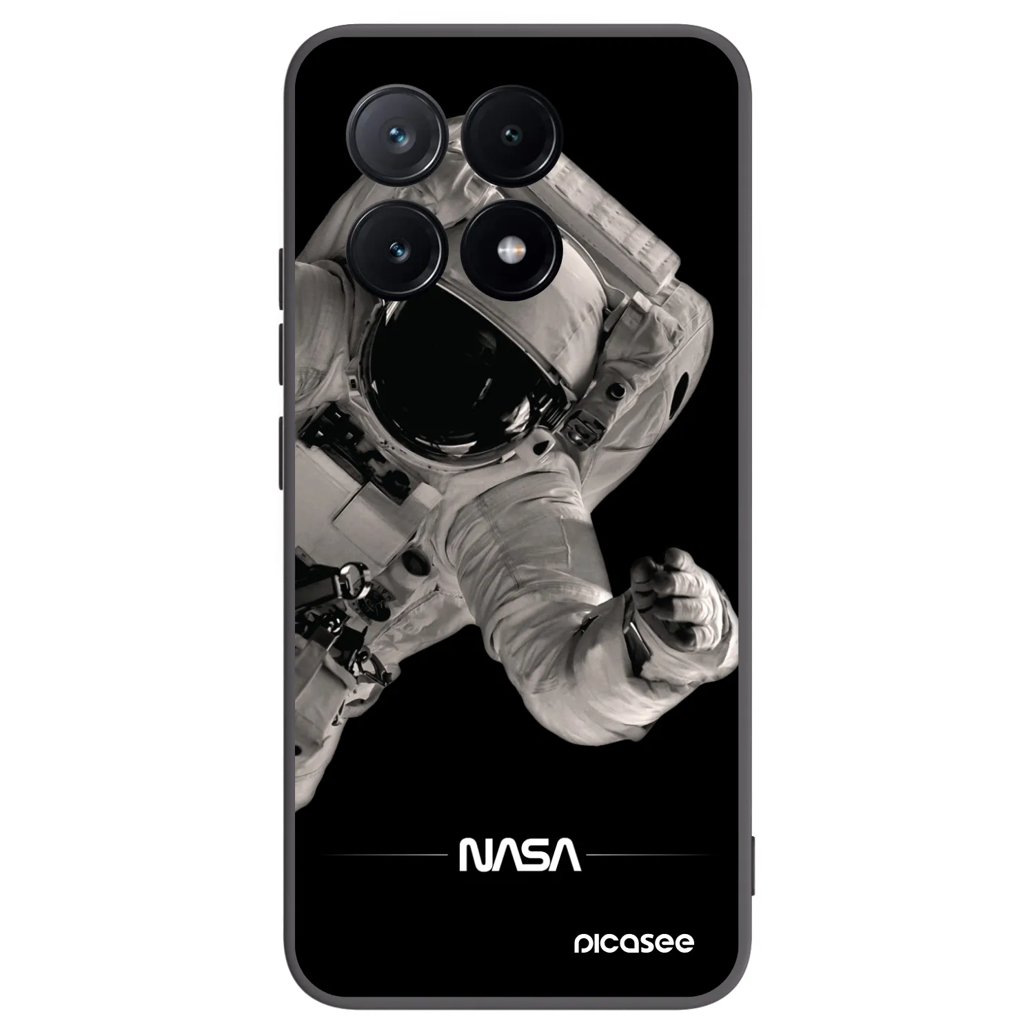 Picasee Xiaomi Poco X6 Pro Hülle - Schwarzes Silikon - Astronaut Big