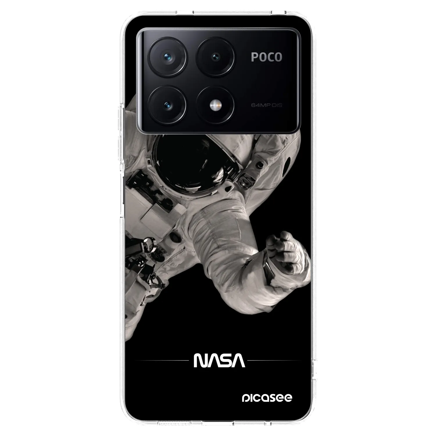 Picasee Xiaomi Poco X6 Pro Hülle - Transparentes Silikon - Astronaut Big
