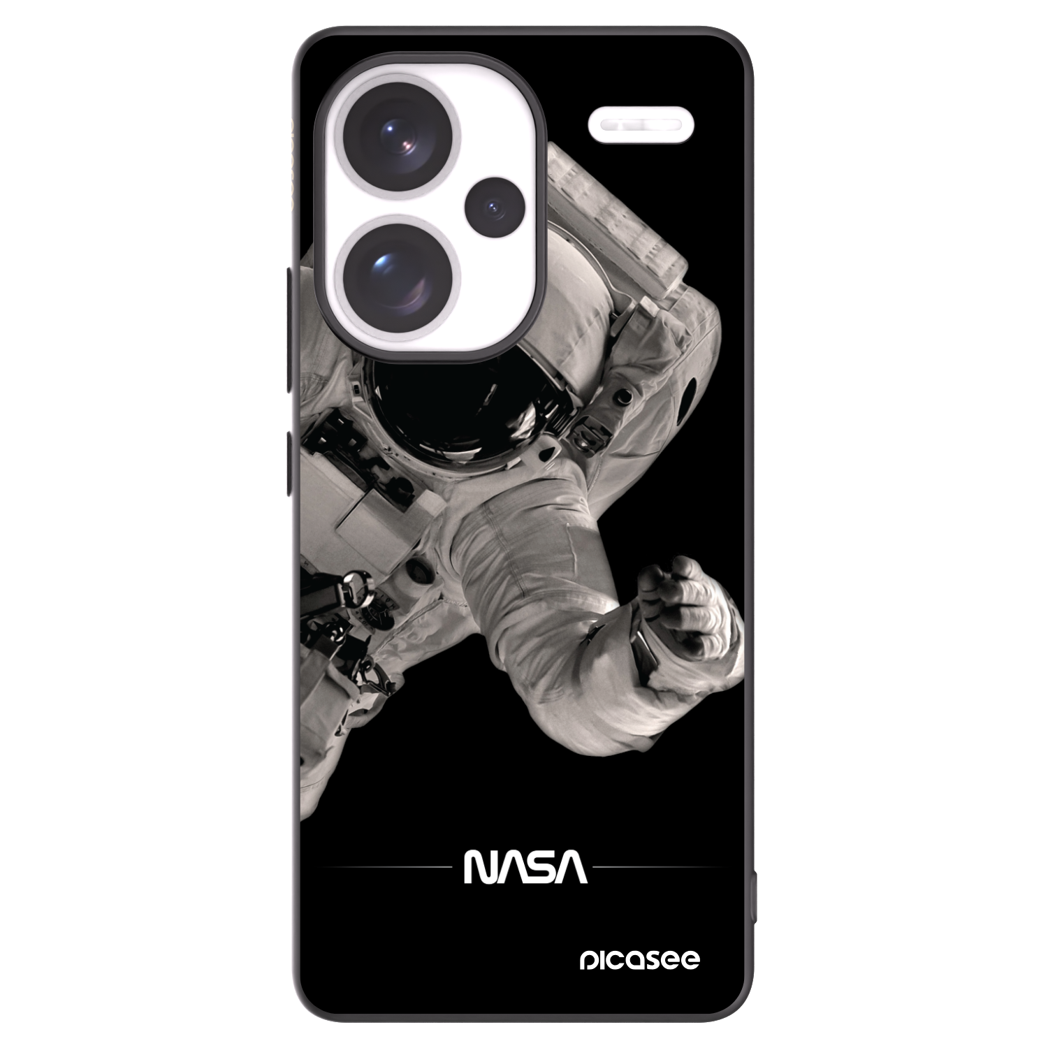 Picasee Xiaomi Redmi Note 13 Pro+ 5G Hülle - Schwarzes Silikon - Astronaut Big