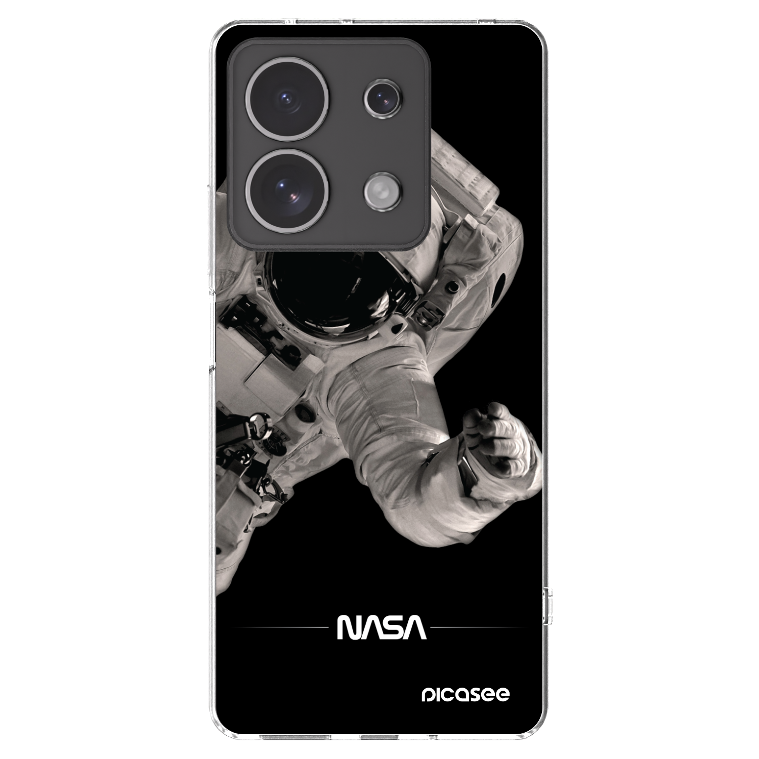 Picasee Xiaomi Redmi Note 13 4G Hülle - Transparentes Silikon - Astronaut Big