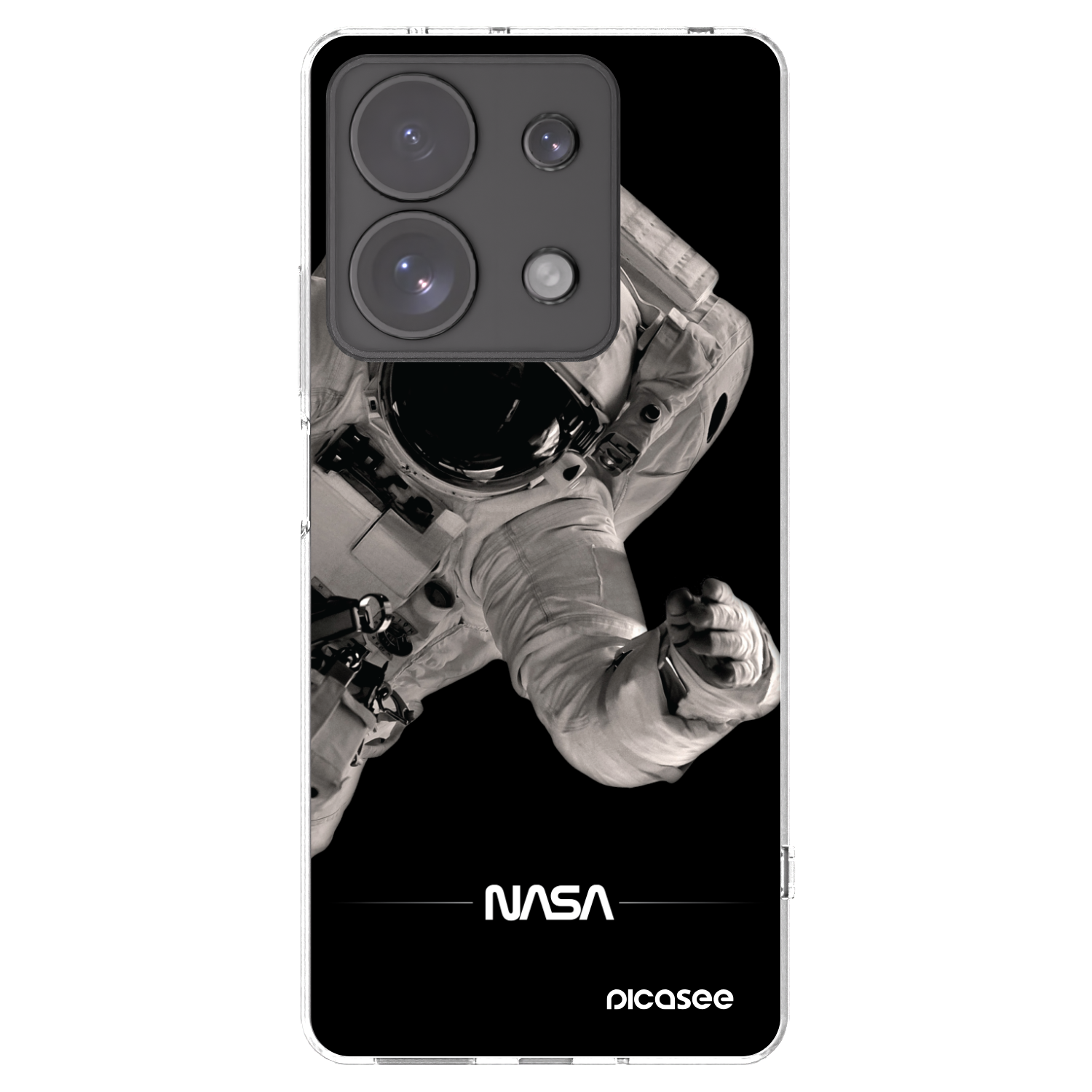 Picasee Xiaomi Redmi Note 13 Pro 4G Hülle - Transparentes Silikon - Astronaut Big