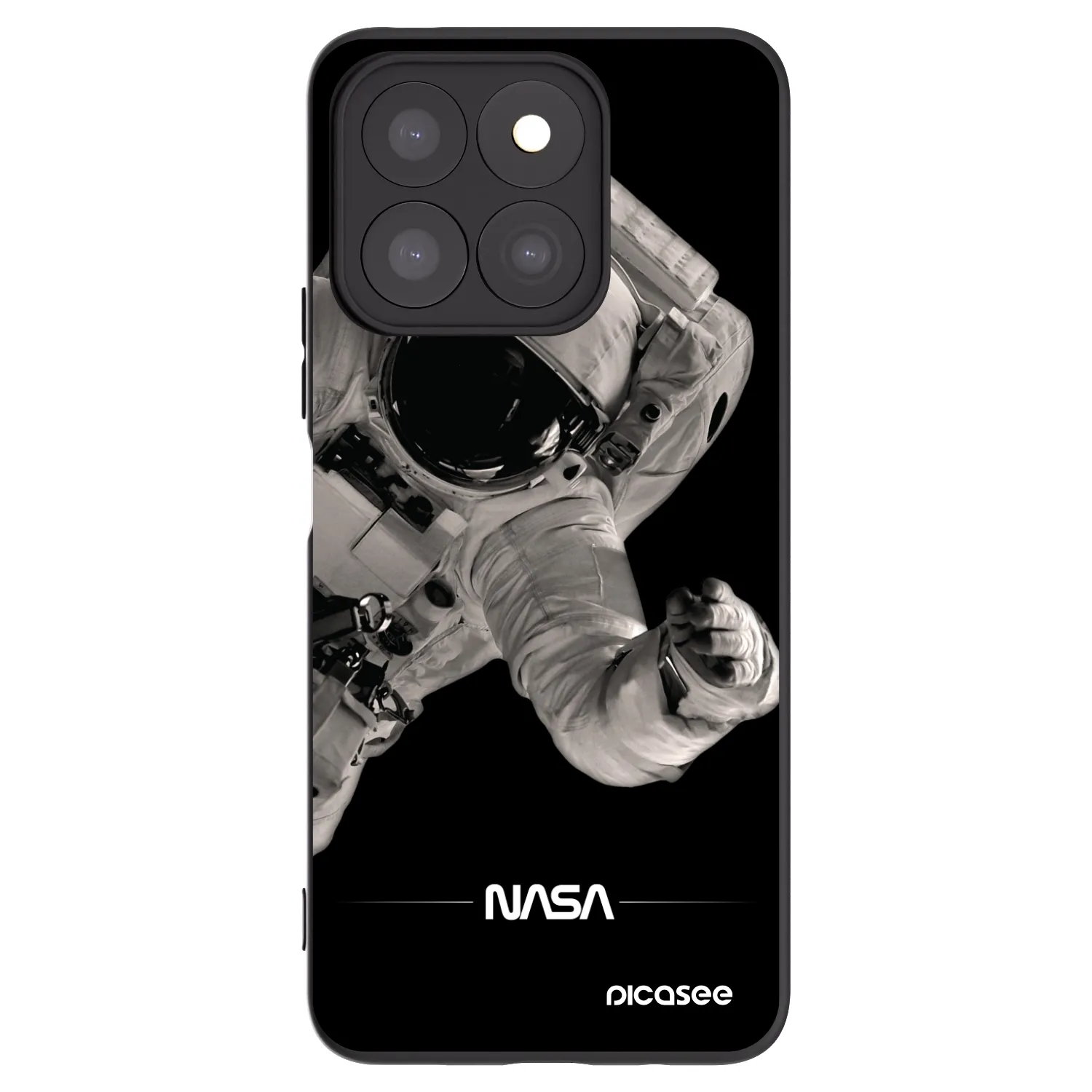 Picasee Honor X8b Hülle - Schwarzes Silikon - Astronaut Big