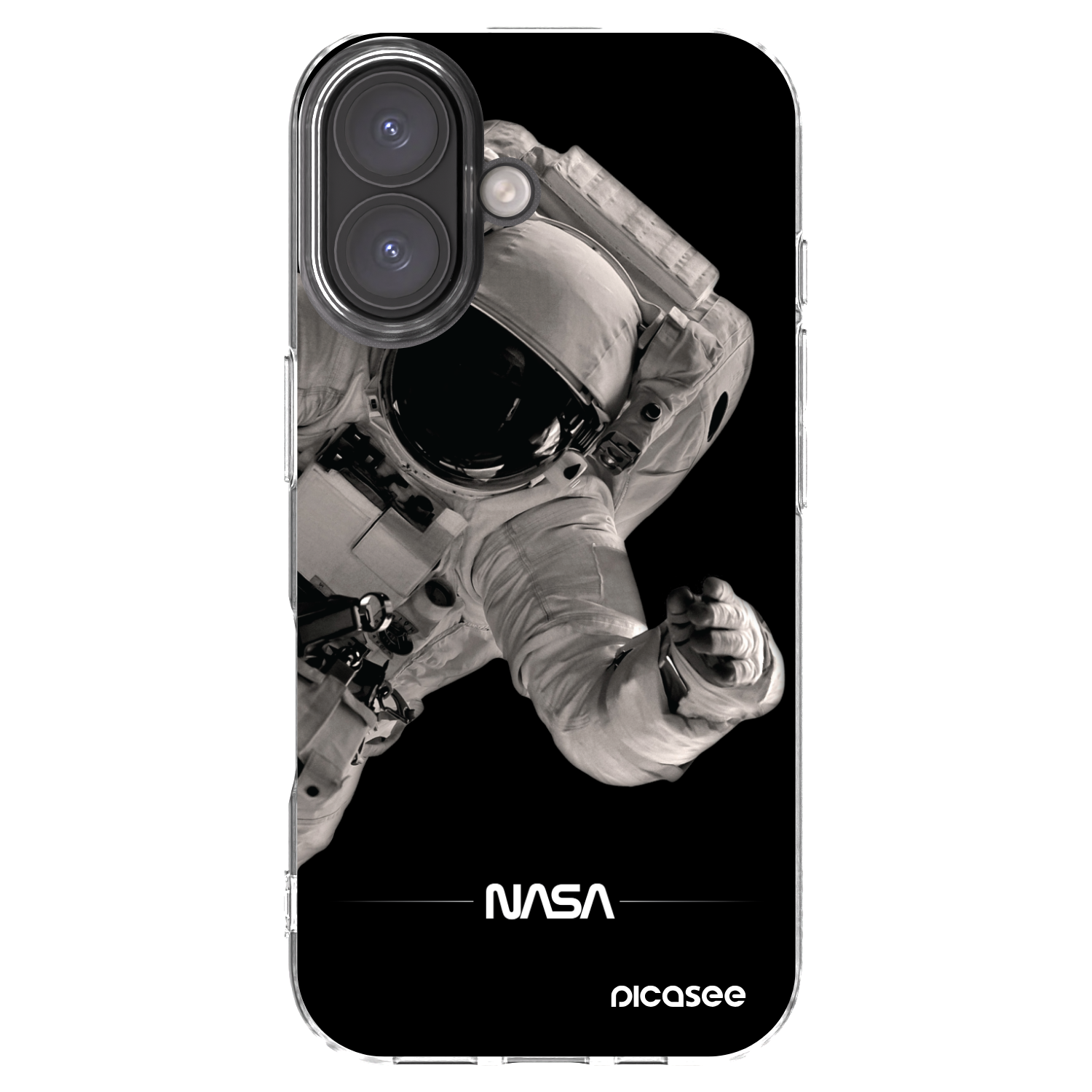 Picasee Apple iPhone 16 Hülle - Transparentes Silikon - Astronaut Big