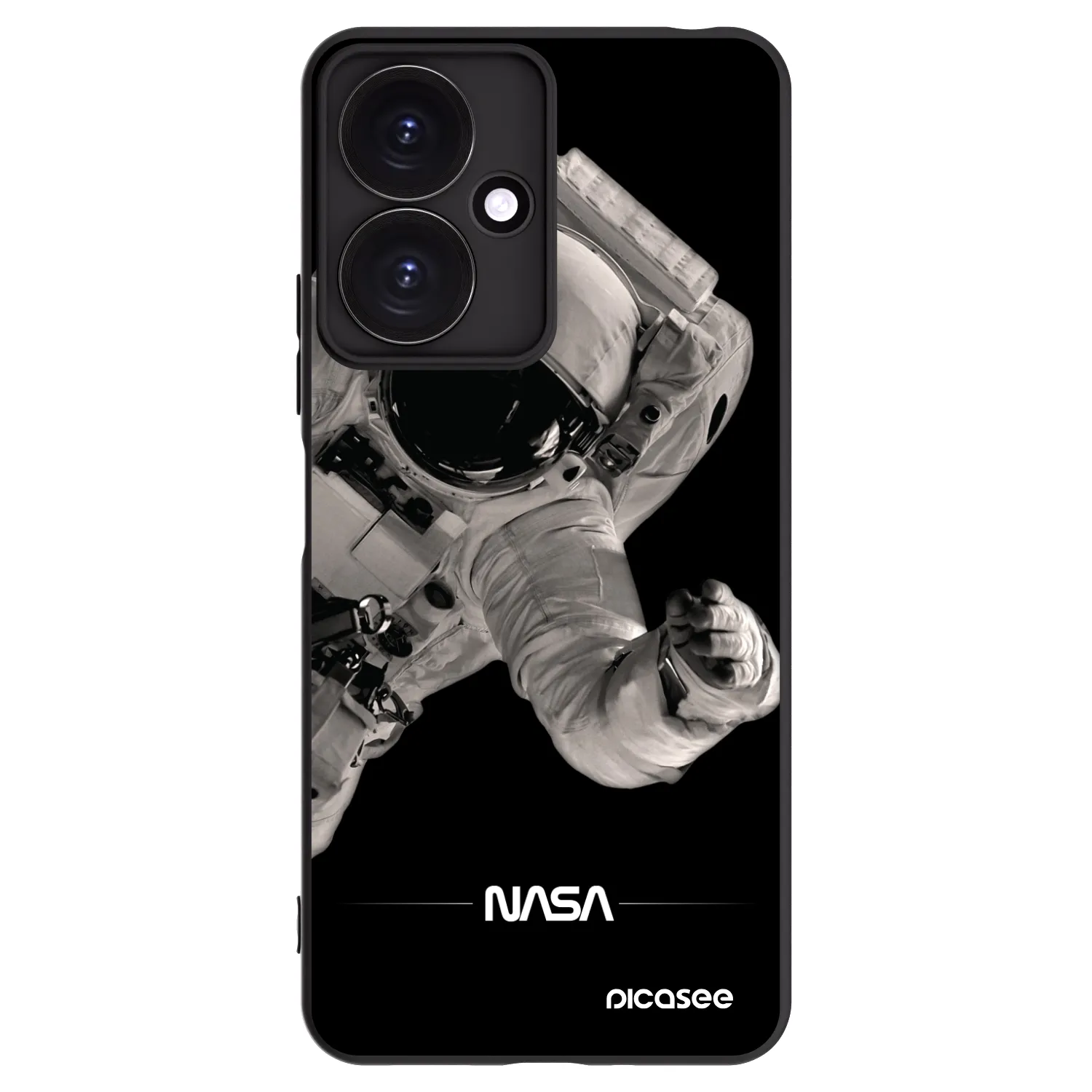 Picasee Xiaomi Redmi 13C 5G Hülle - Schwarzes Silikon - Astronaut Big