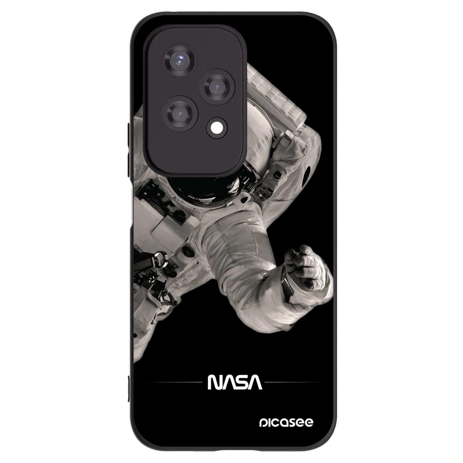 Picasee Honor 200 Lite Hülle - Schwarzes Silikon - Astronaut Big