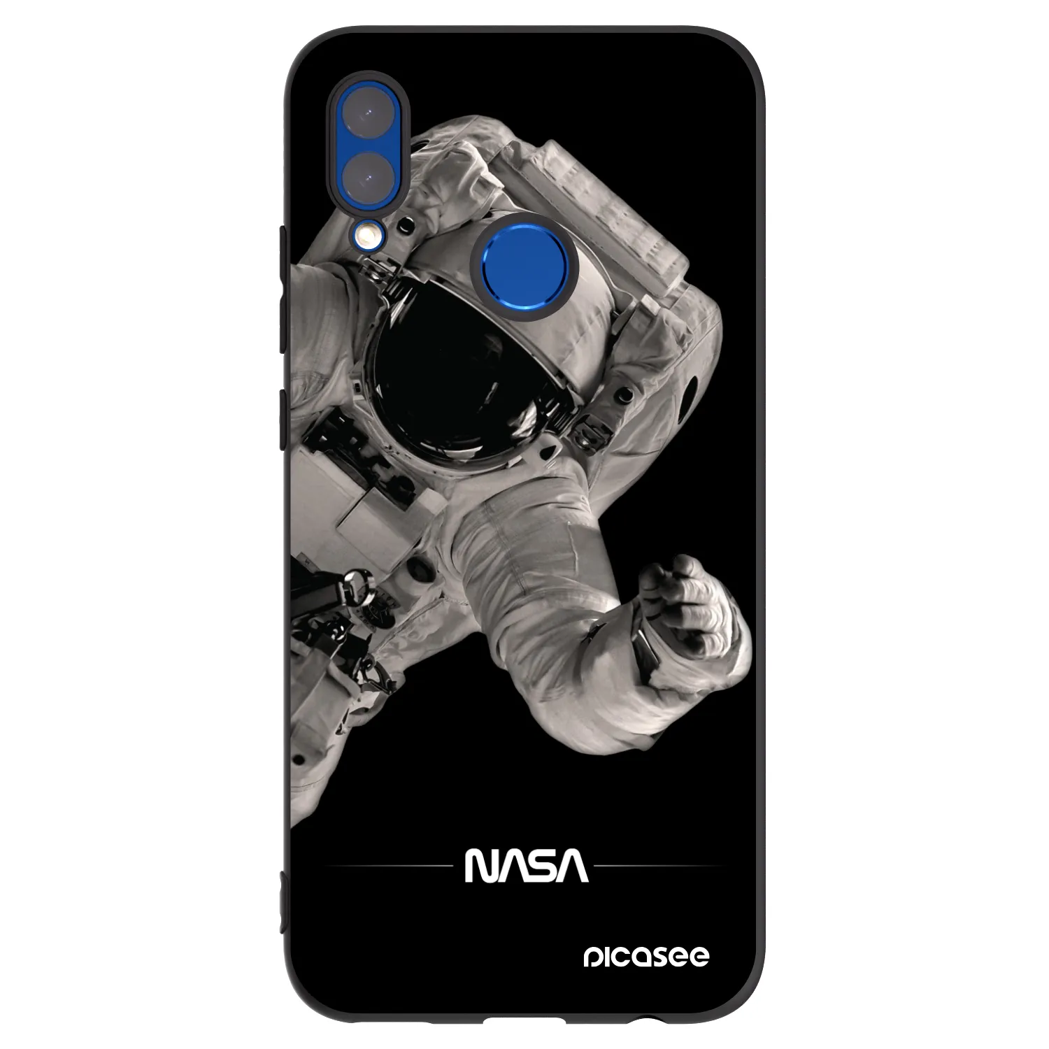 Picasee Huawei P Smart 2019 Hülle - Schwarzes Silikon - Astronaut Big