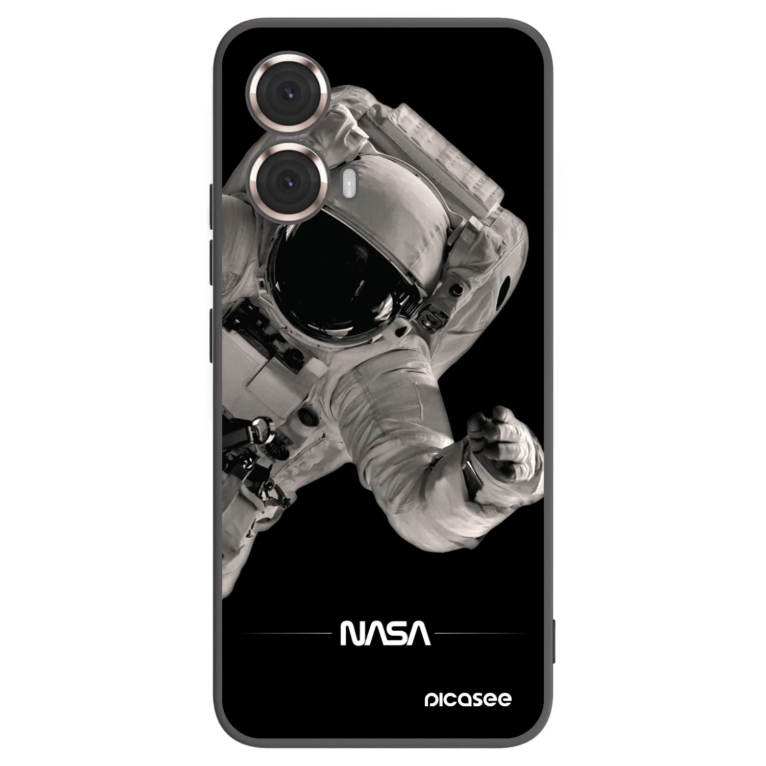 Picasee Motorola Moto G85 Hülle - Schwarzes Silikon - Astronaut Big