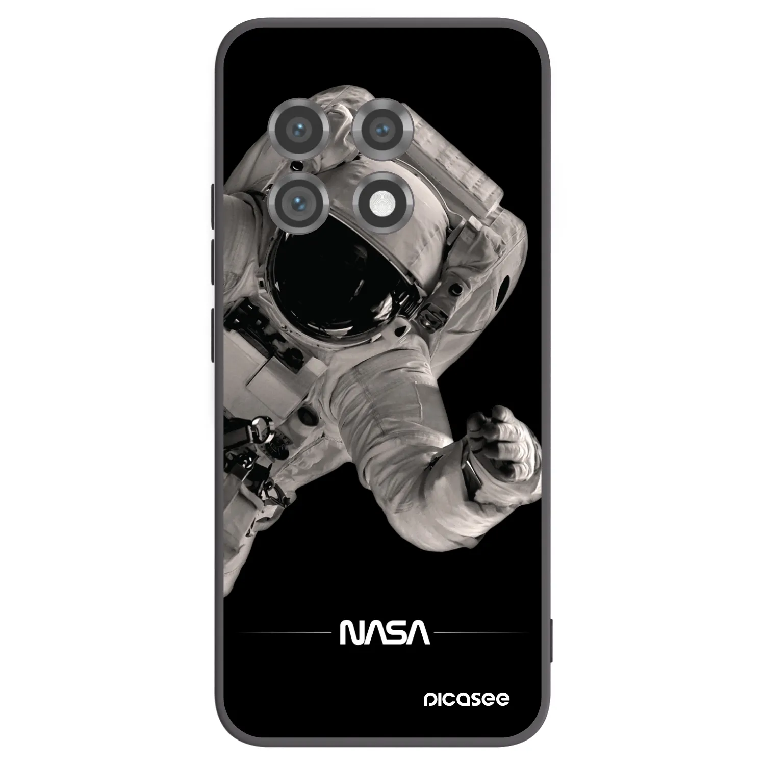 Picasee OnePlus 11 5G Hülle - Schwarzes Silikon - Astronaut Big