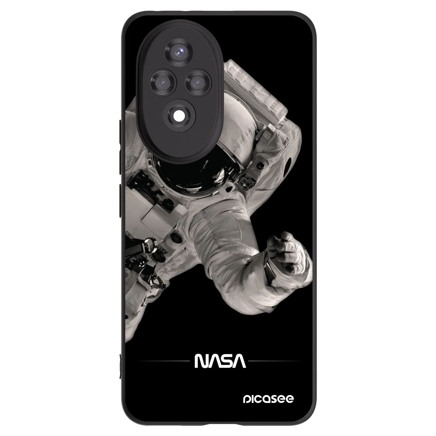 Picasee Honor 200 Pro 5G Hülle - Schwarzes Silikon - Astronaut Big