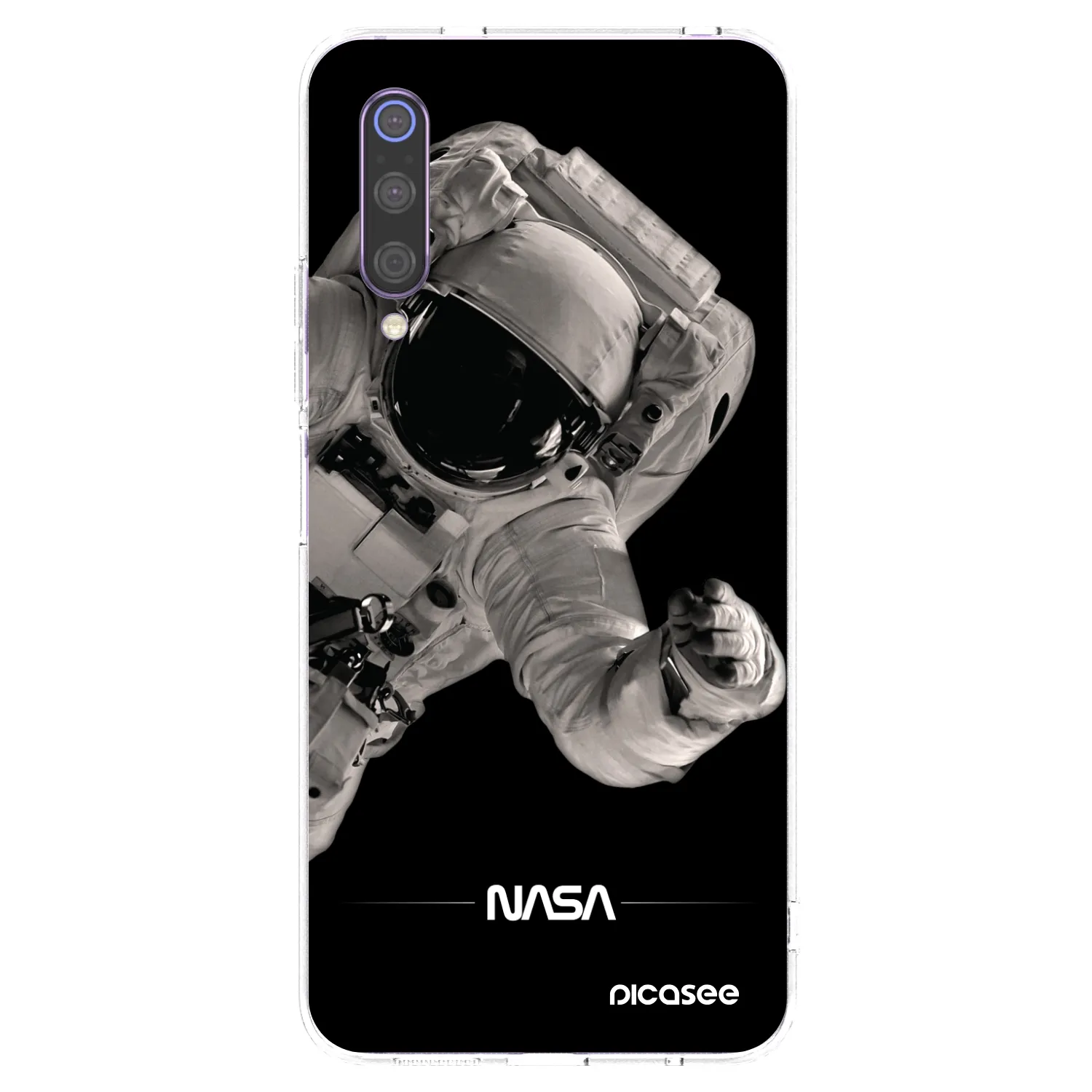Picasee Xiaomi Mi 9 Hülle - Transparentes Silikon - Astronaut Big