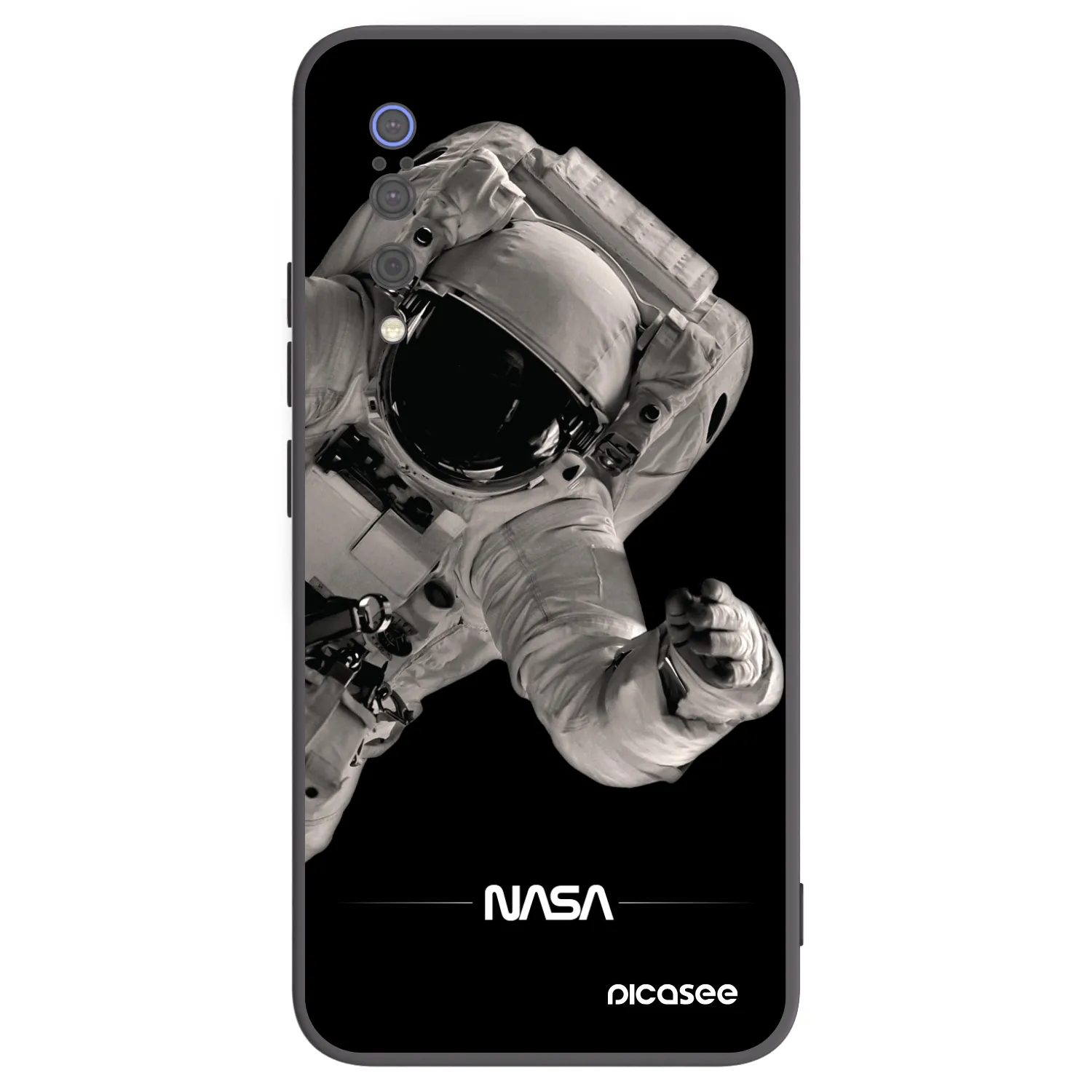 Picasee Xiaomi Mi 9 Hülle - Schwarzes Silikon - Astronaut Big