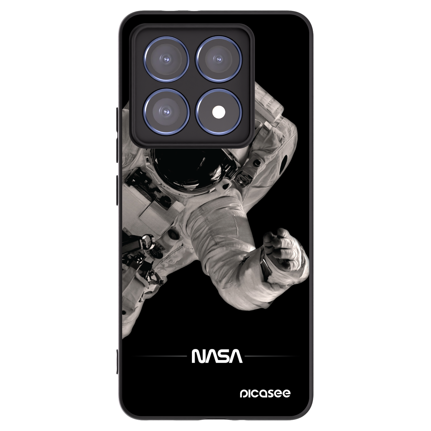Picasee Xiaomi 14T Pro Hülle - Schwarzes Silikon - Astronaut Big