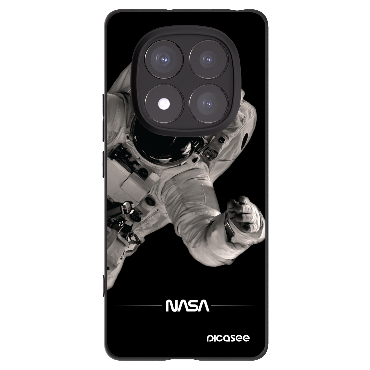 Picasee Xiaomi Redmi Note 14 Pro+ 5G Hülle - Schwarzes Silikon - Astronaut Big