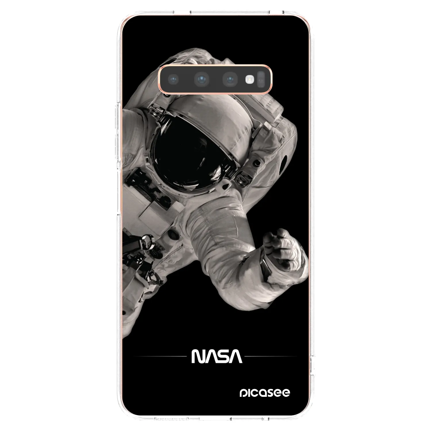 Picasee Samsung Galaxy S10 Plus G975 Hülle - Transparentes Silikon - Astronaut Big